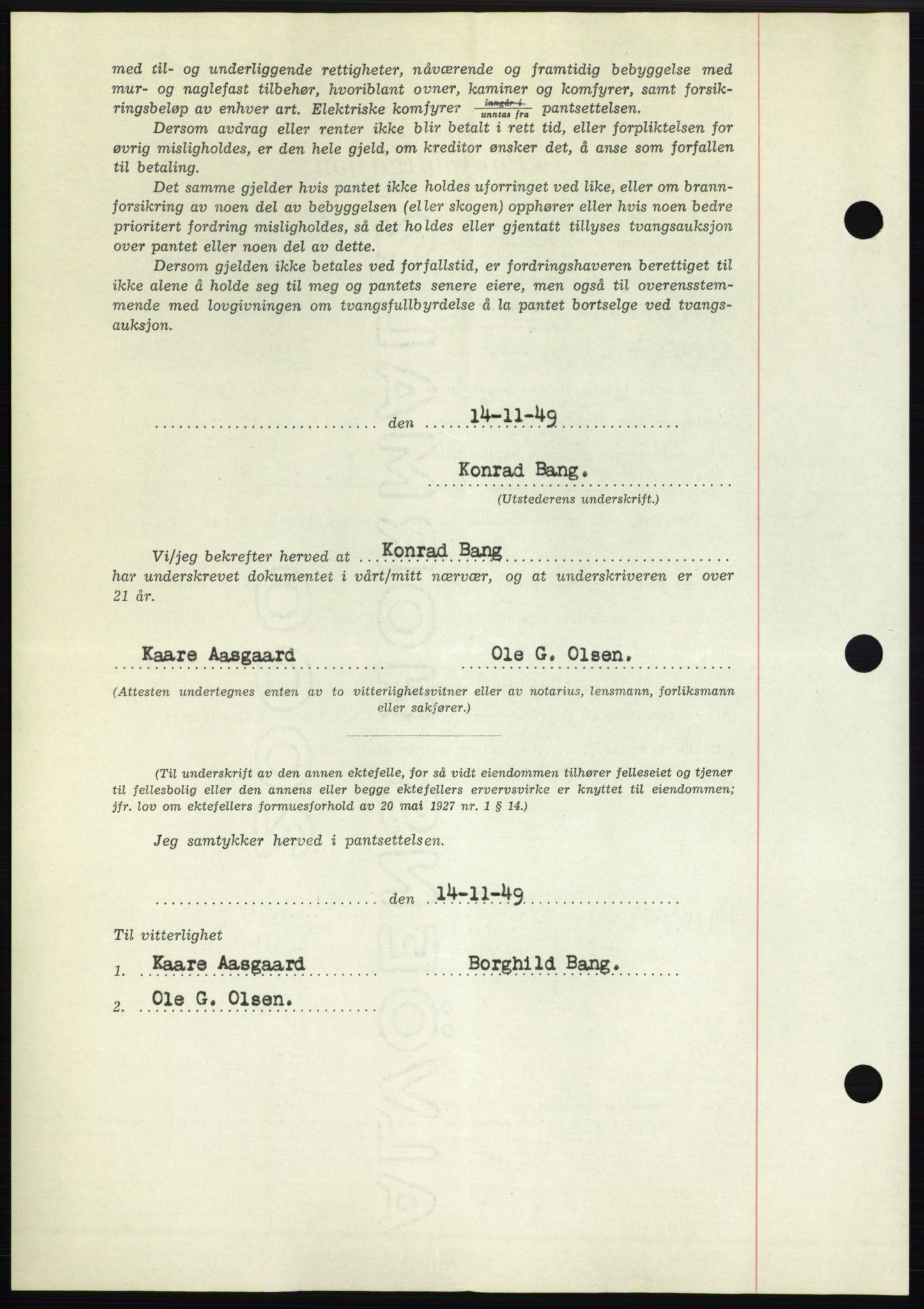 Moss sorenskriveri, SAO/A-10168: Mortgage book no. B23, 1949-1950, Diary no: : 3503/1949