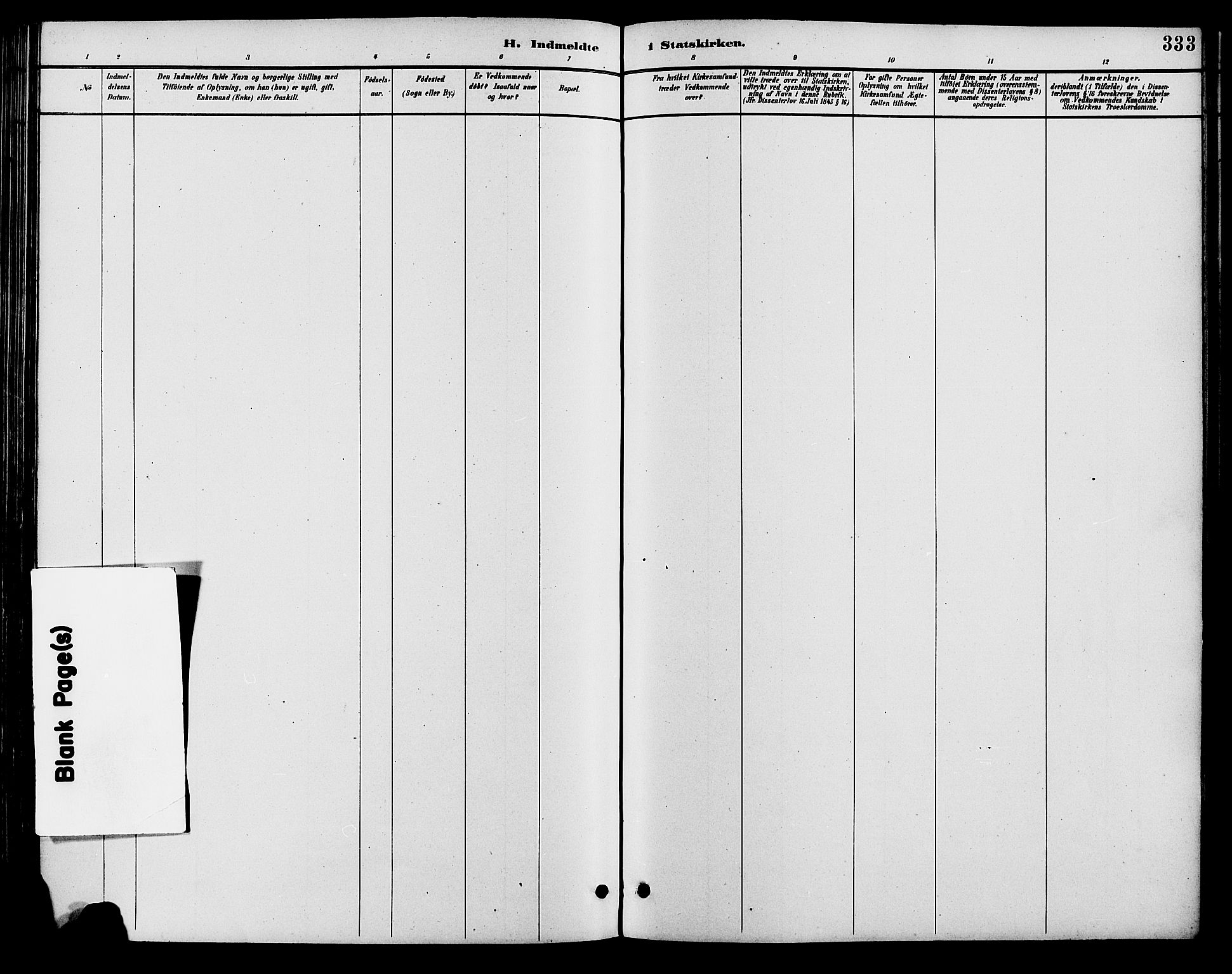 Brandval prestekontor, AV/SAH-PREST-034/H/Ha/Haa/L0002: Parish register (official) no. 2, 1880-1894, p. 333