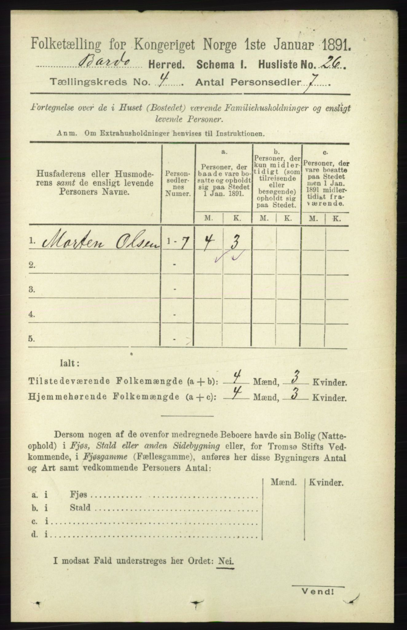RA, 1891 census for 1922 Bardu, 1891, p. 1302