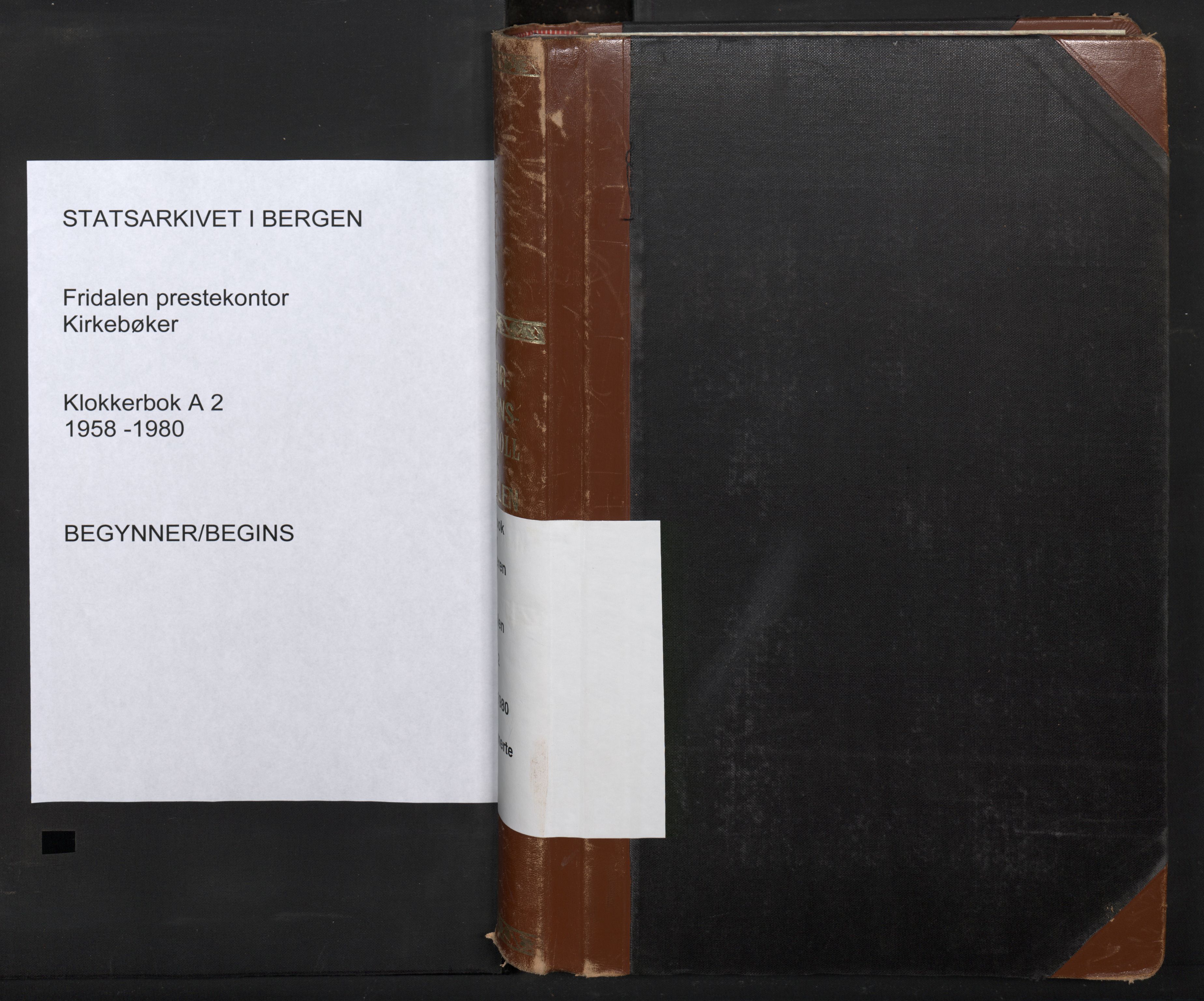 Fridalen sokneprestembete, SAB/A-99933: Parish register (copy) no. A 2, 1958-1980