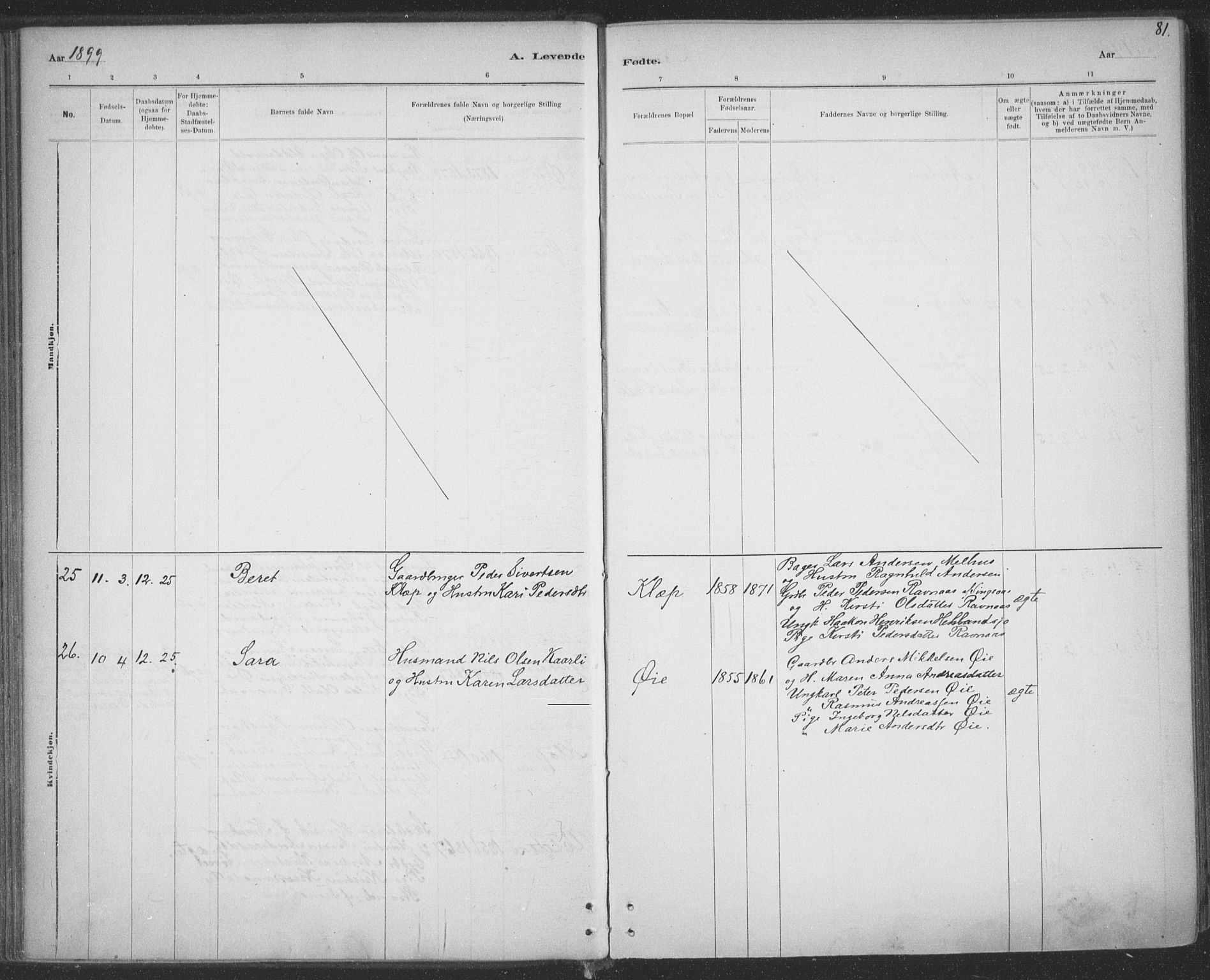 Ministerialprotokoller, klokkerbøker og fødselsregistre - Sør-Trøndelag, SAT/A-1456/691/L1085: Parish register (official) no. 691A17, 1887-1908, p. 81