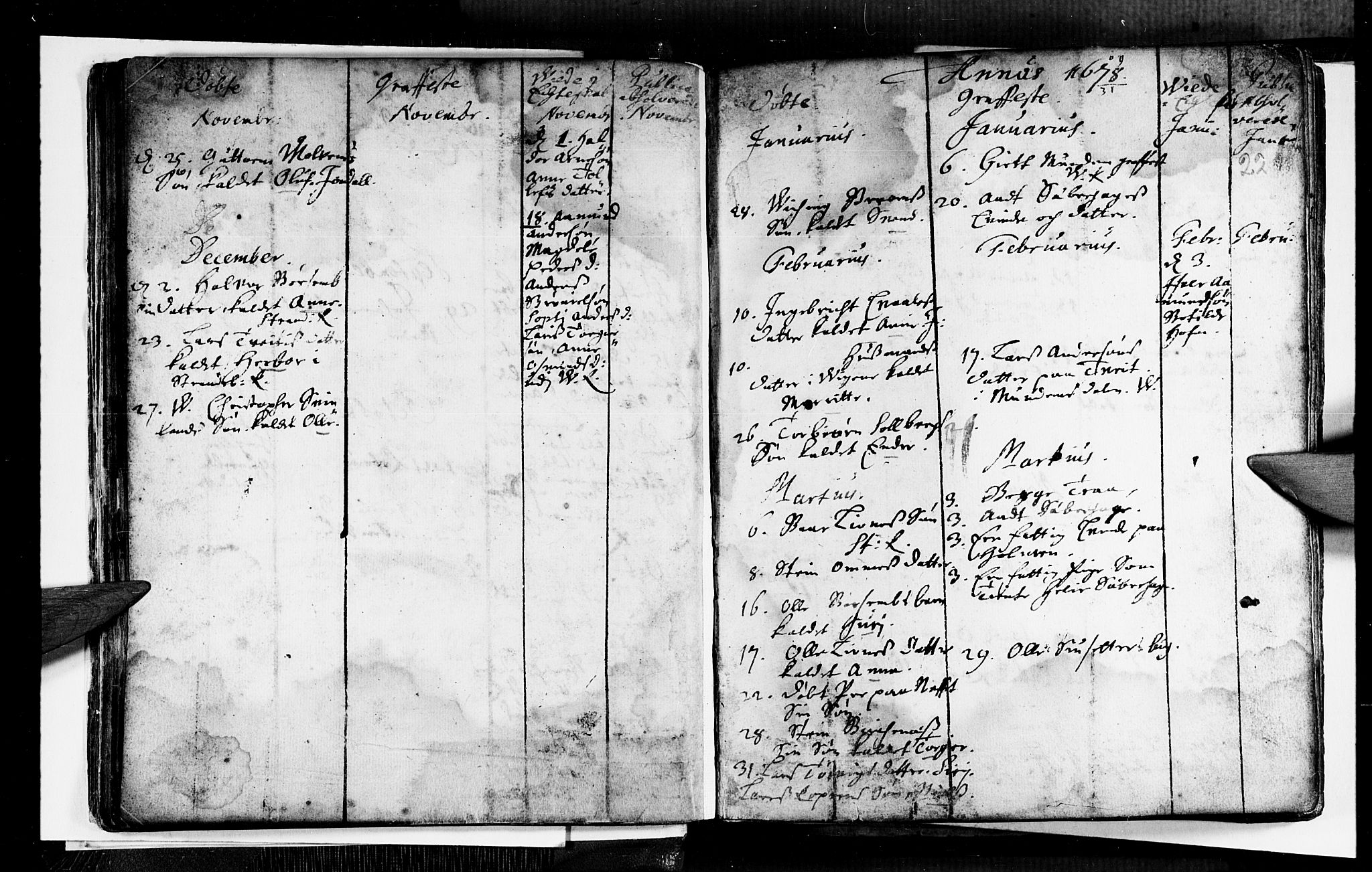 Strandebarm sokneprestembete, AV/SAB-A-78401/H/Haa: Parish register (official) no. A 1, 1670-1726, p. 22