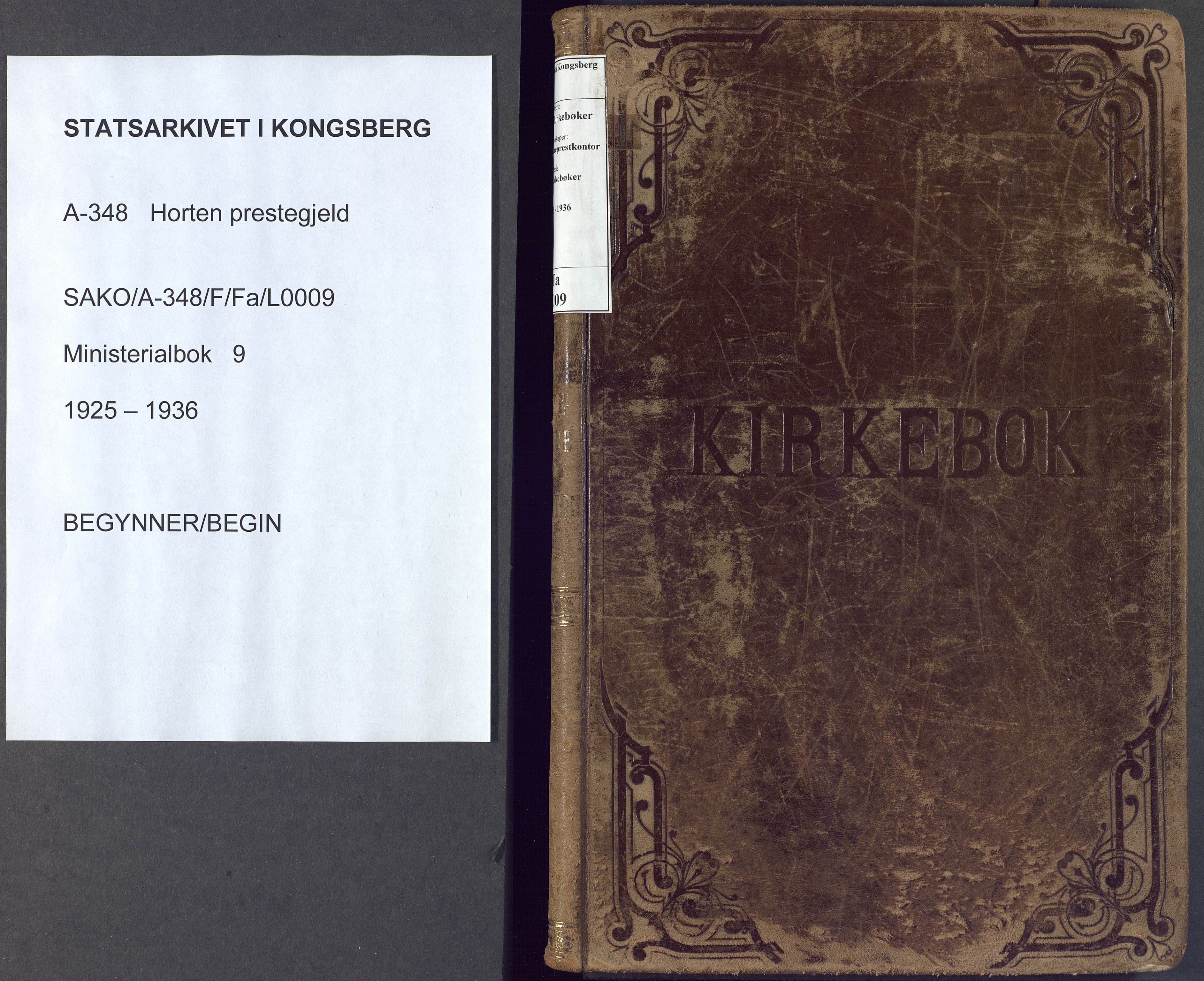 Horten kirkebøker, AV/SAKO-A-348/F/Fa/L0009: Parish register (official) no. 9, 1925-1936