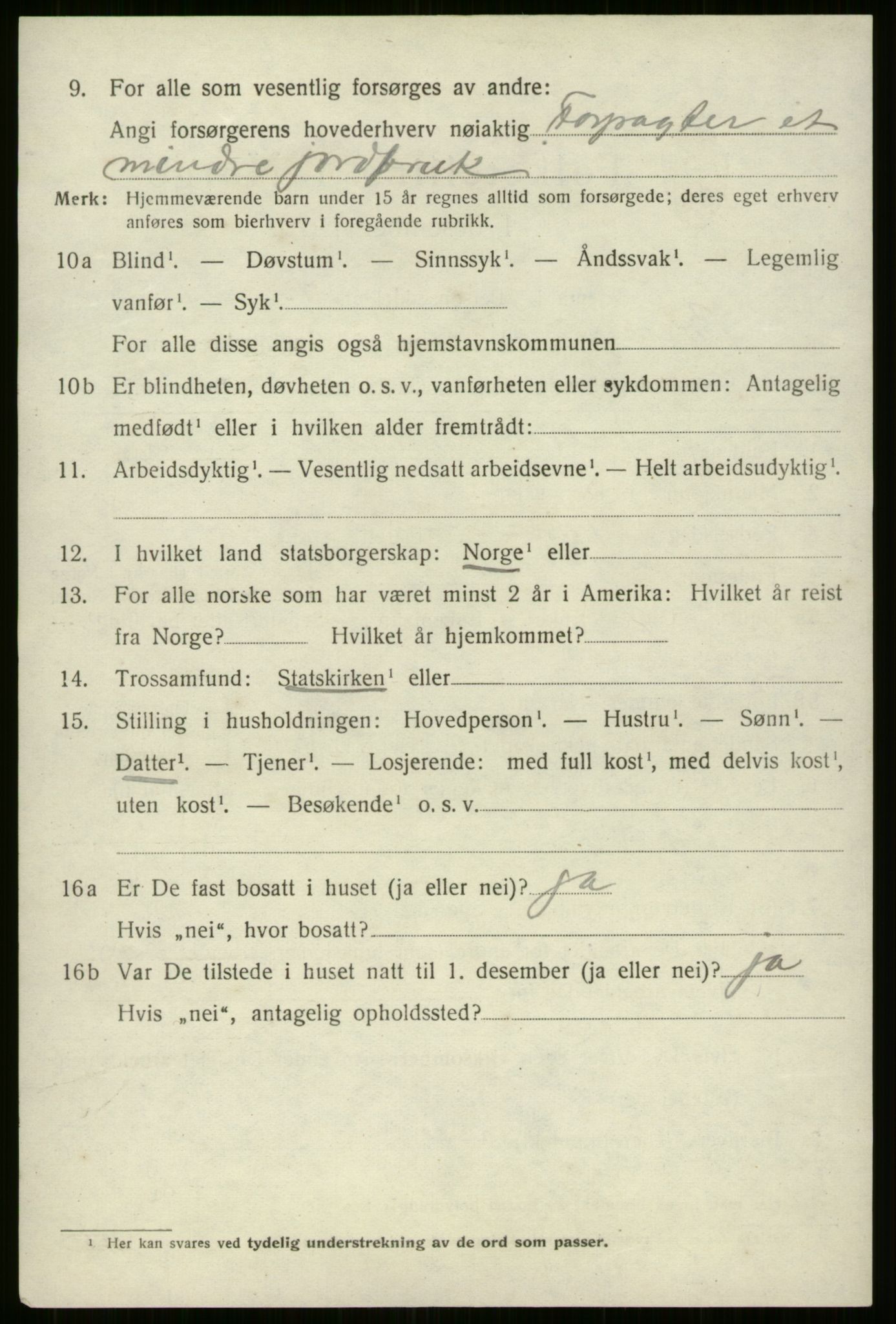 SAB, 1920 census for Breim, 1920, p. 800