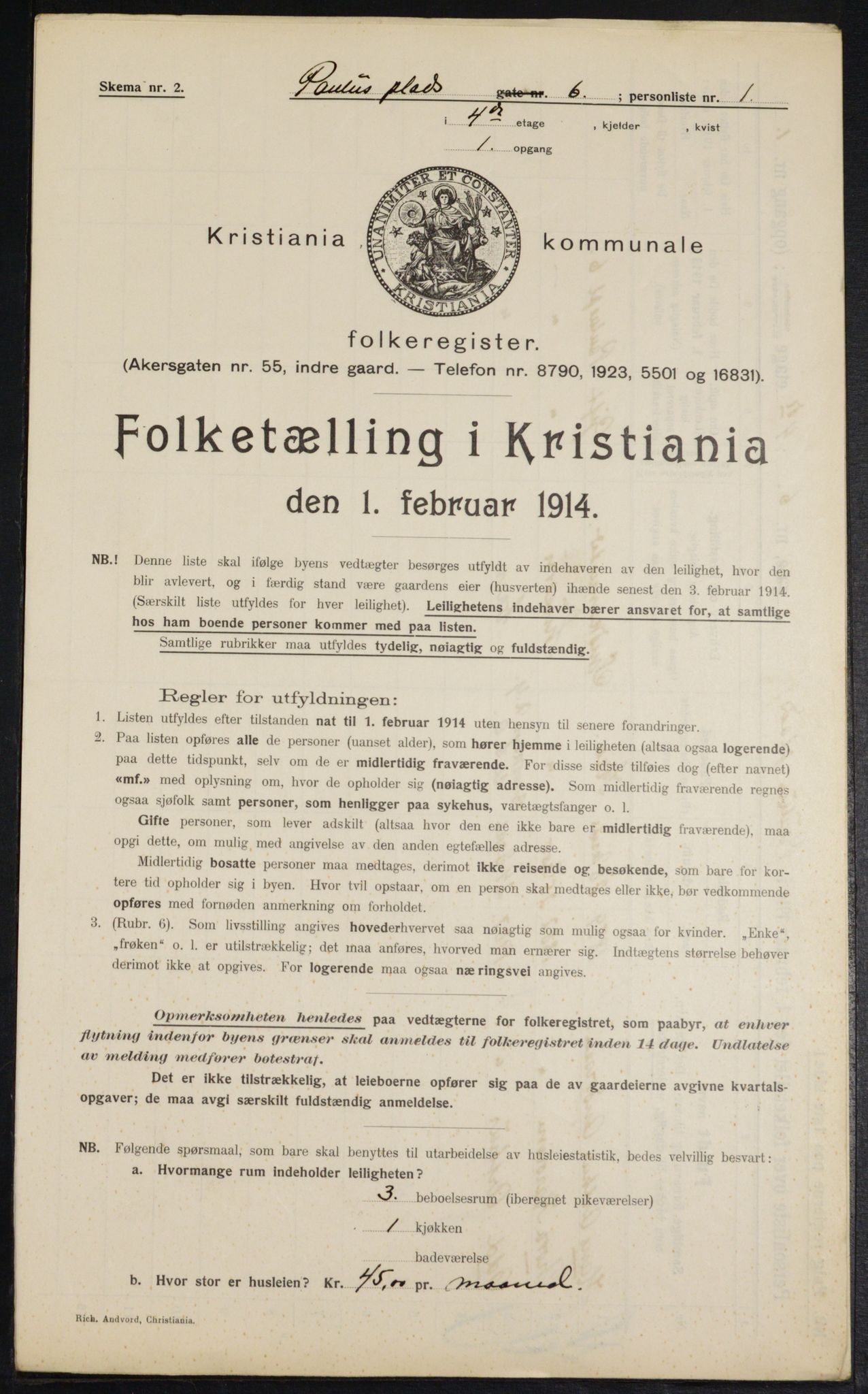 OBA, Municipal Census 1914 for Kristiania, 1914, p. 78792