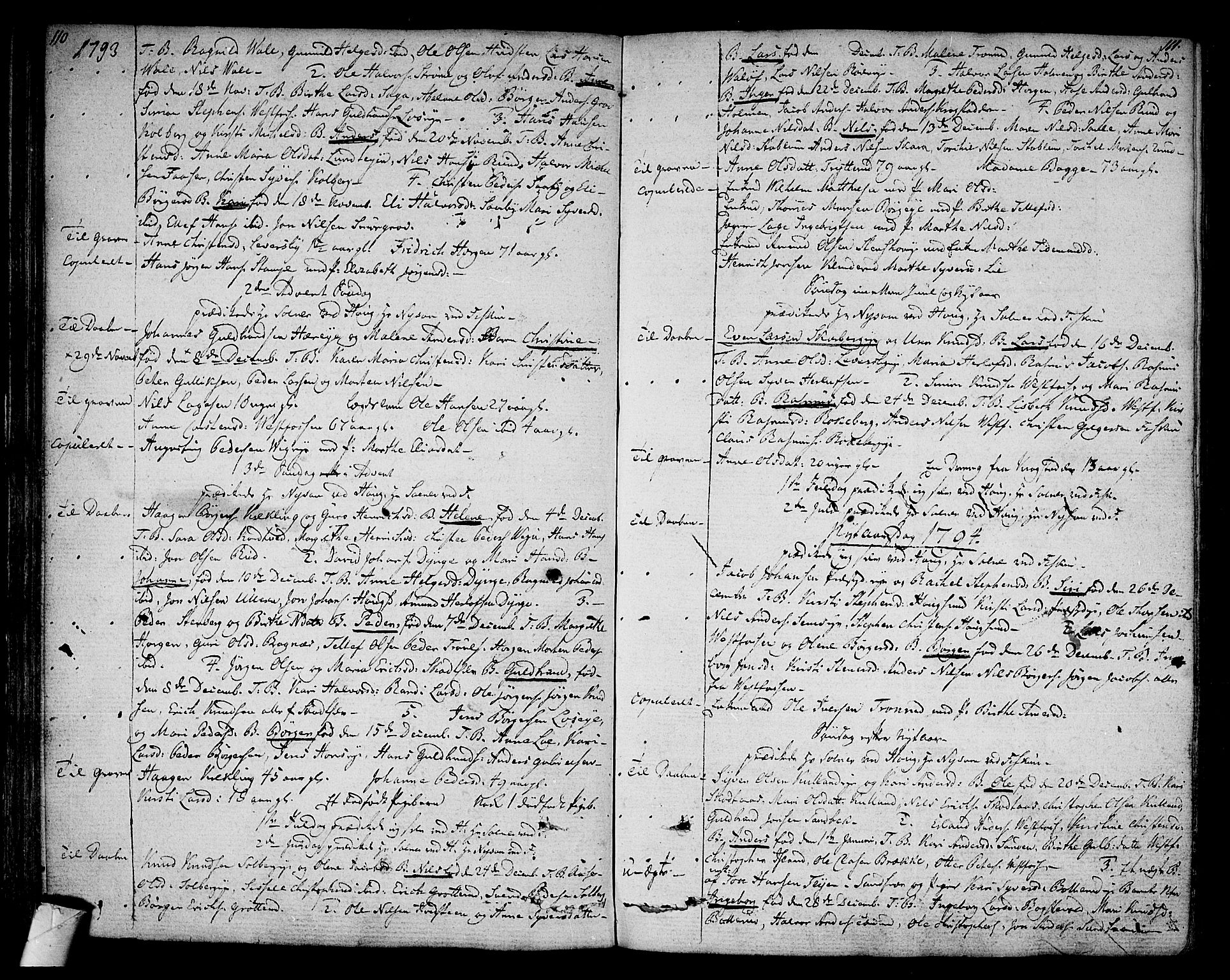Eiker kirkebøker, SAKO/A-4/F/Fa/L0009: Parish register (official) no. I 9, 1789-1806, p. 110-111
