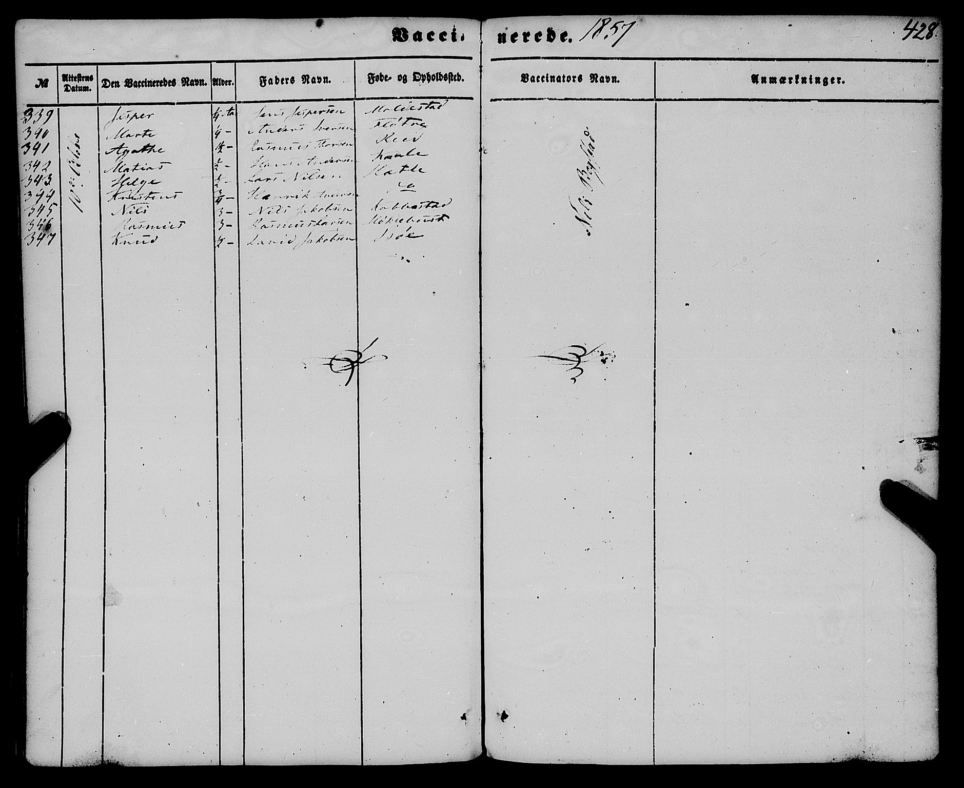 Gloppen sokneprestembete, AV/SAB-A-80101/H/Haa/Haaa/L0009: Parish register (official) no. A 9, 1855-1870, p. 428