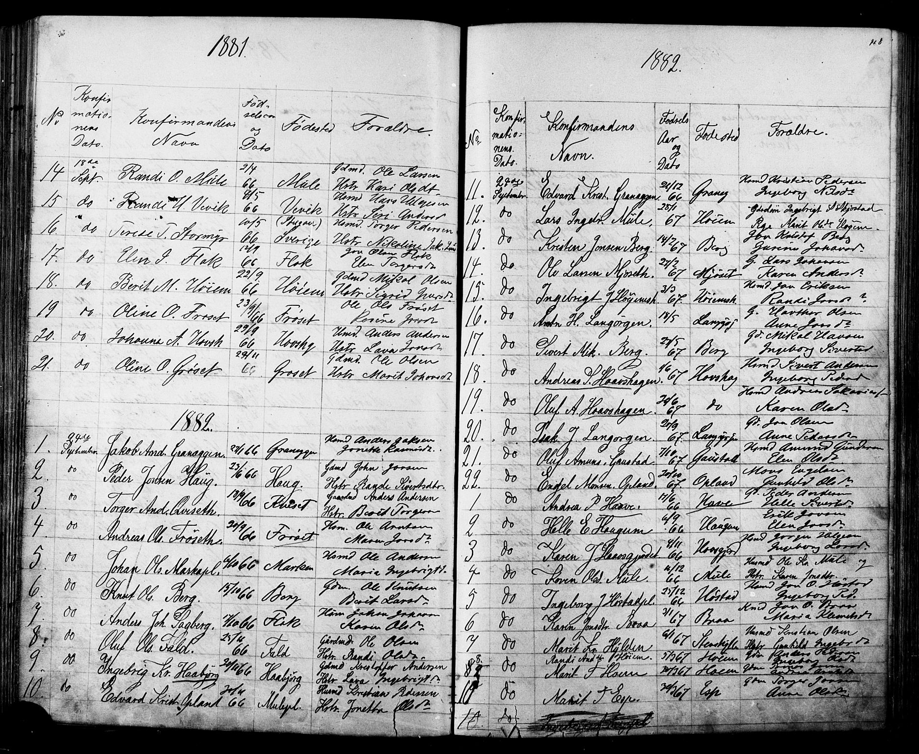 Ministerialprotokoller, klokkerbøker og fødselsregistre - Sør-Trøndelag, AV/SAT-A-1456/612/L0387: Parish register (copy) no. 612C03, 1874-1908, p. 118