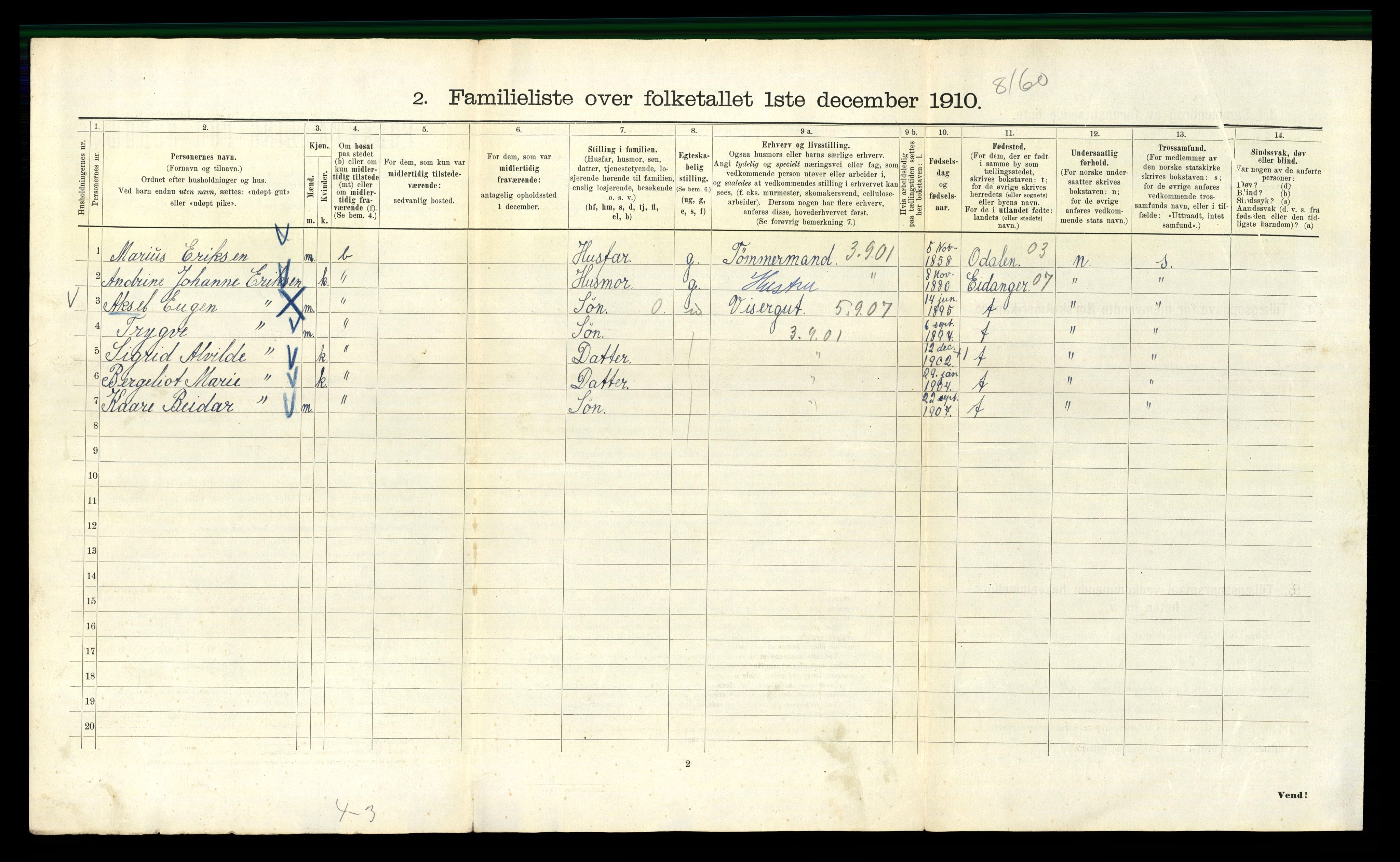 RA, 1910 census for Kristiania, 1910, p. 32554