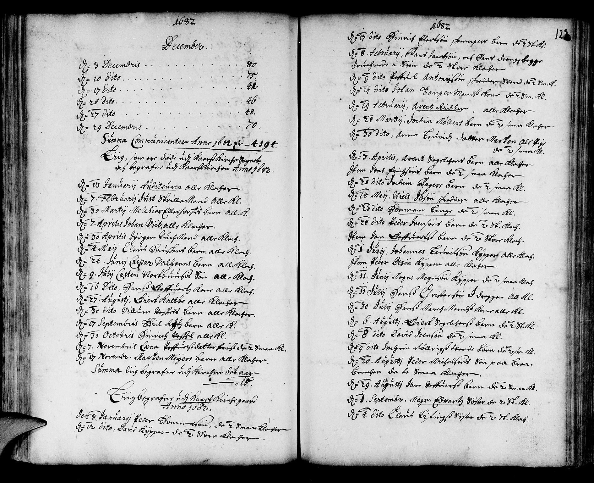 Korskirken sokneprestembete, SAB/A-76101/H/Haa/L0001: Parish register (official) no. A 1, 1674-1688, p. 123