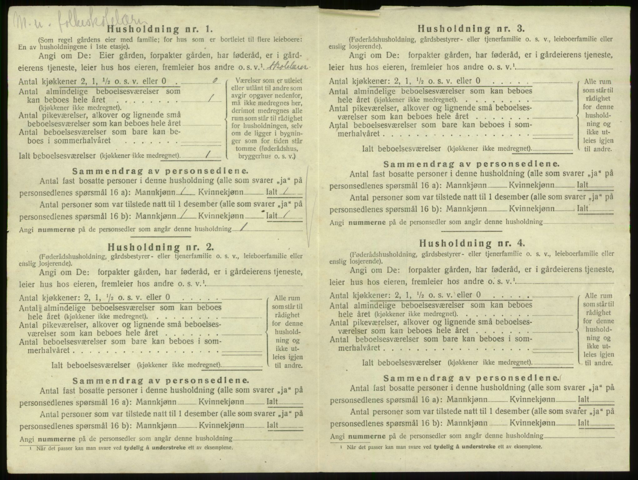 SAB, 1920 census for Gaular, 1920, p. 1103