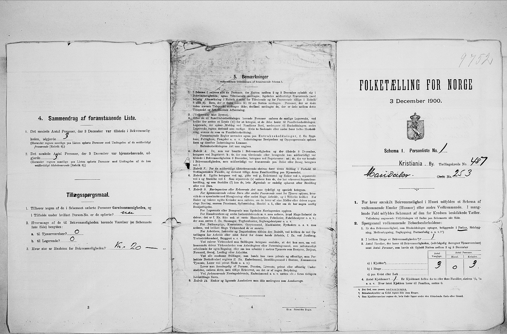 SAO, 1900 census for Kristiania, 1900, p. 57146