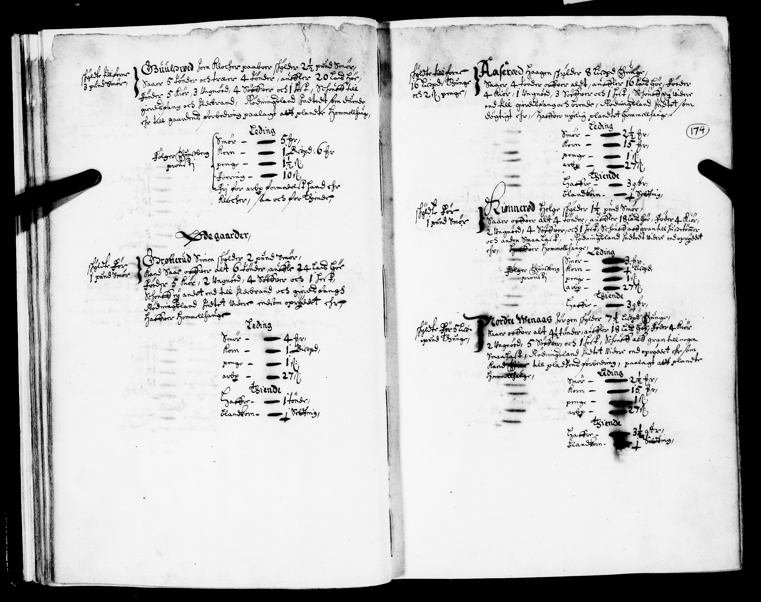 Rentekammeret inntil 1814, Realistisk ordnet avdeling, AV/RA-EA-4070/N/Nb/Nba/L0020: Tønsberg len, 2. del, 1668, p. 173b-174a