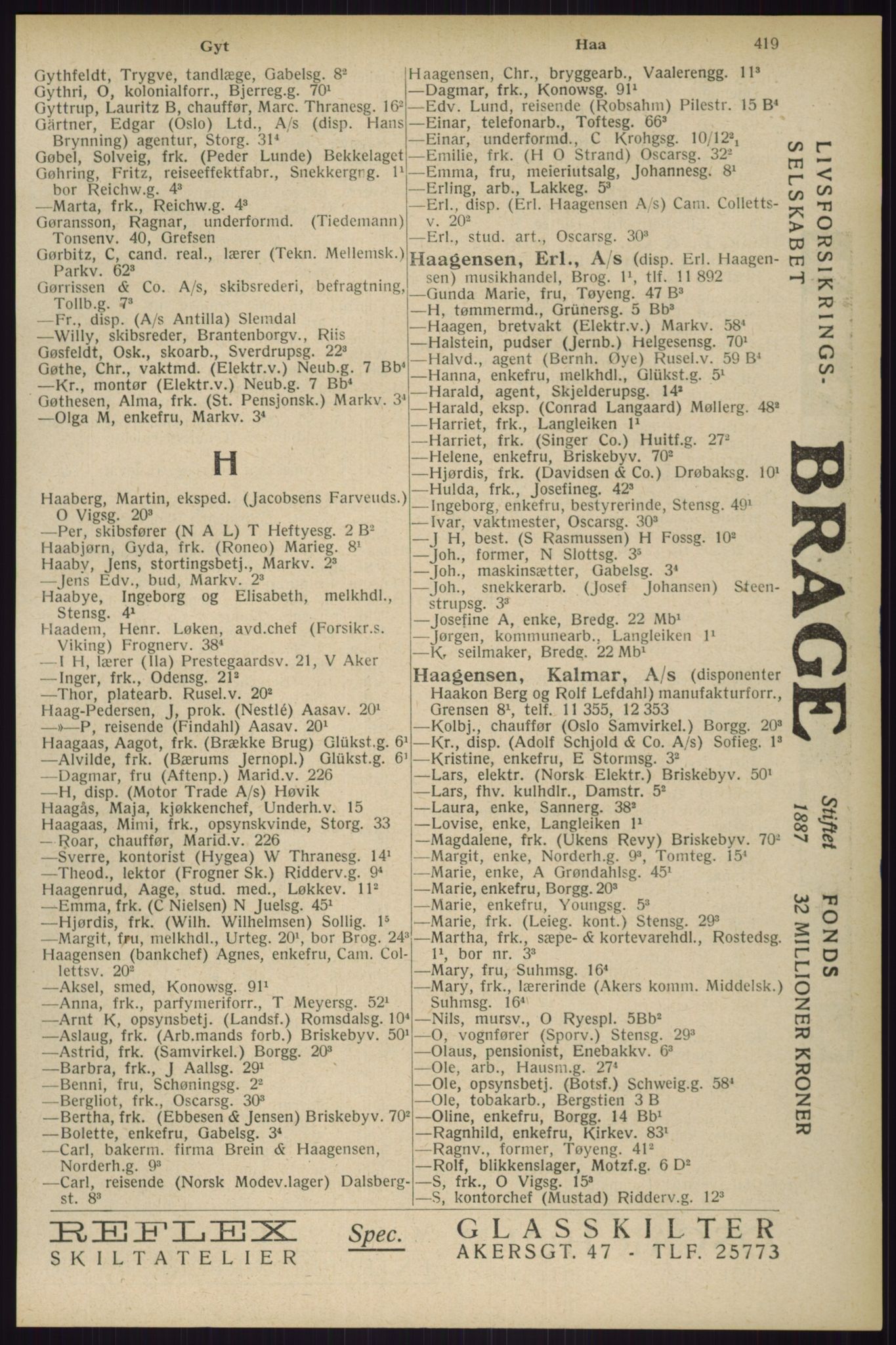 Kristiania/Oslo adressebok, PUBL/-, 1929, p. 419