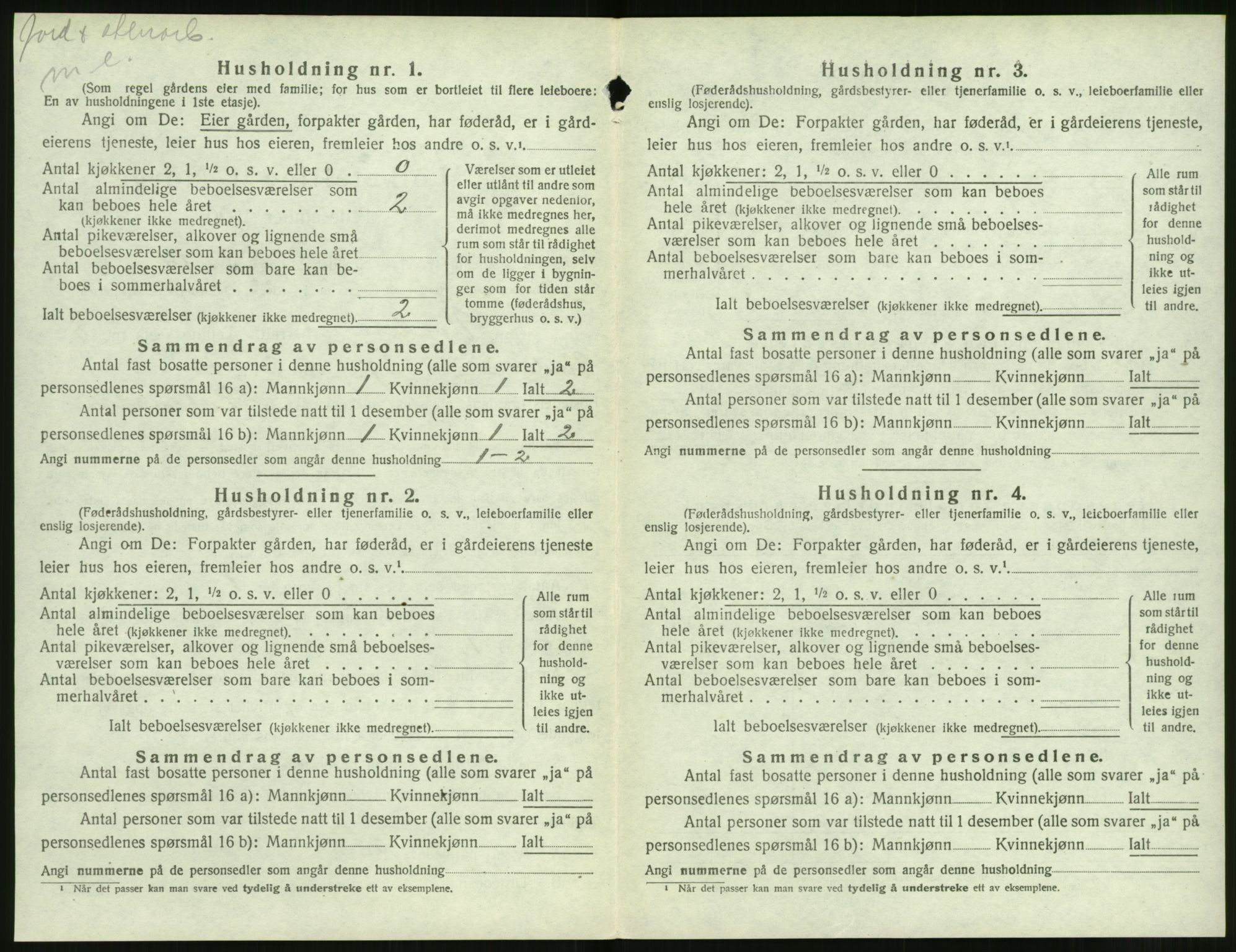 SAT, 1920 census for Volda, 1920, p. 755