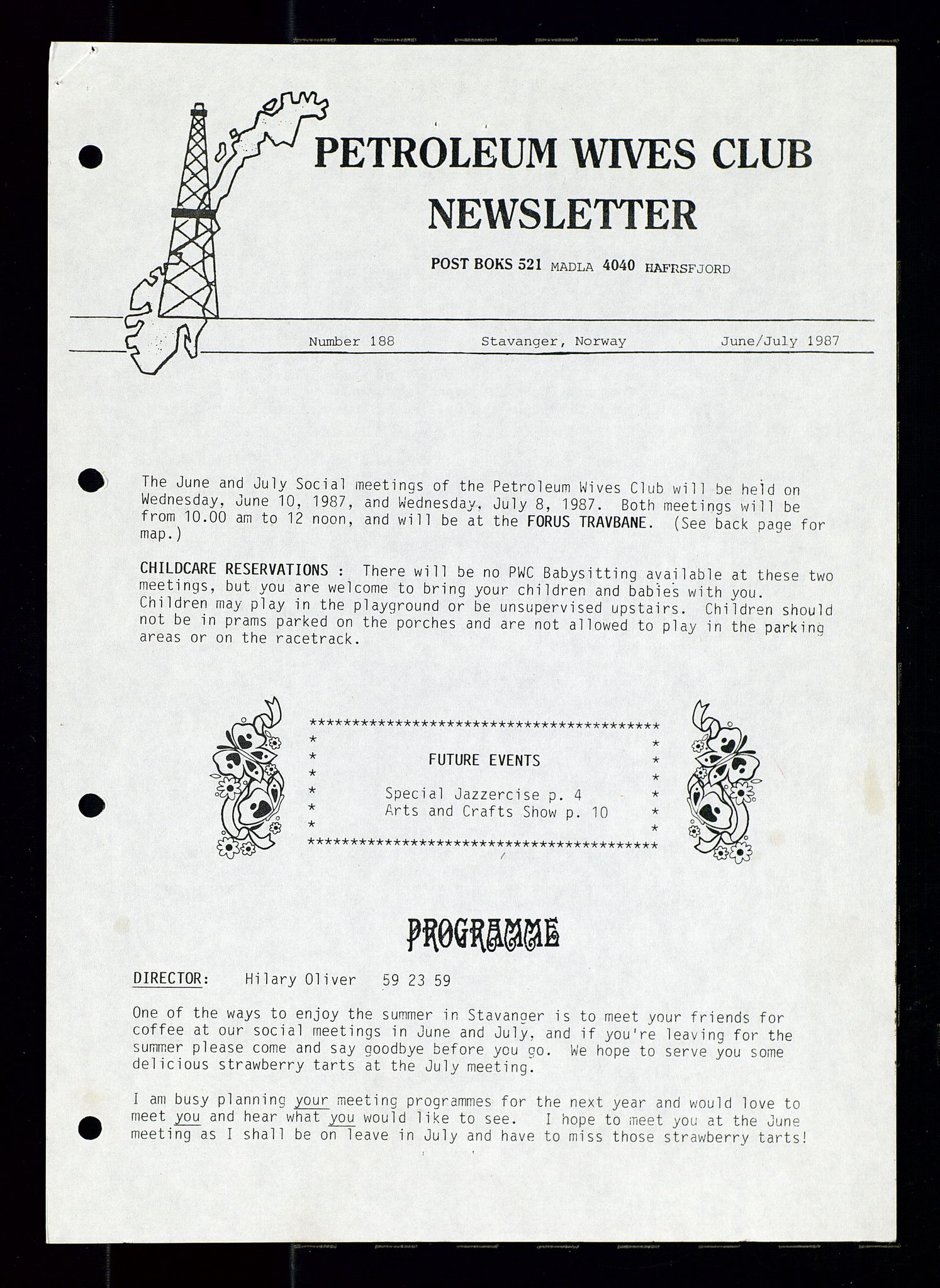 PA 1547 - Petroleum Wives Club, AV/SAST-A-101974/X/Xa/L0002: Newsletter, 1979-1987