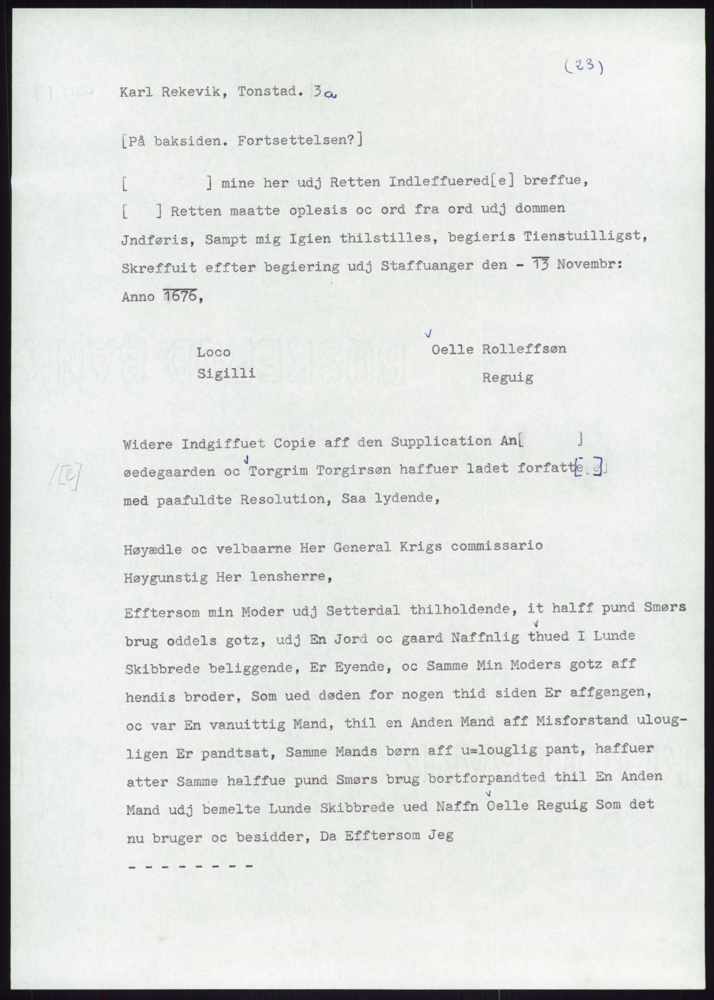 Samlinger til kildeutgivelse, Diplomavskriftsamlingen, AV/RA-EA-4053/H/Ha, p. 2413