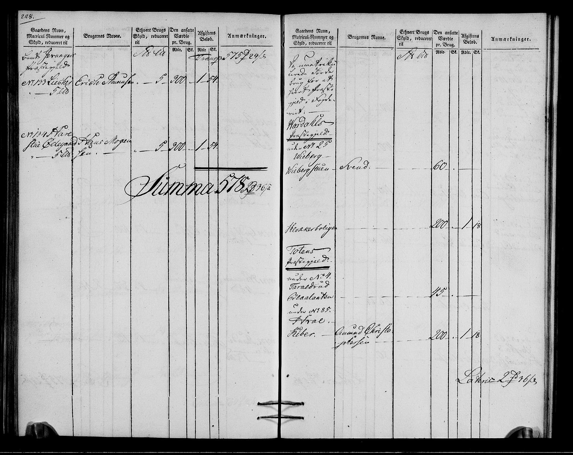 Rentekammeret inntil 1814, Realistisk ordnet avdeling, AV/RA-EA-4070/N/Ne/Nea/L0037: Toten fogderi. Oppebørselsregister, 1803-1804, p. 117