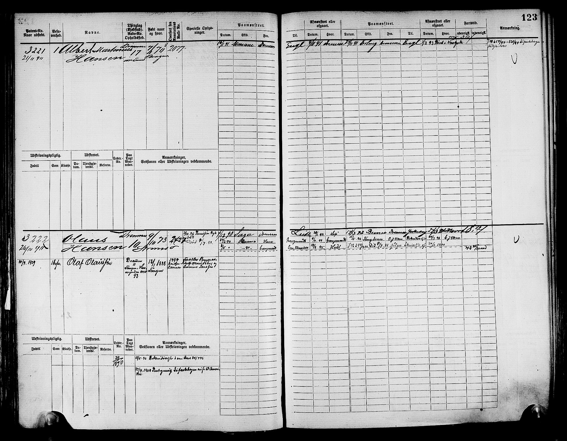 Drammen innrulleringsdistrikt, AV/SAKO-A-781/F/Fc/L0004: Hovedrulle, 1885, p. 128