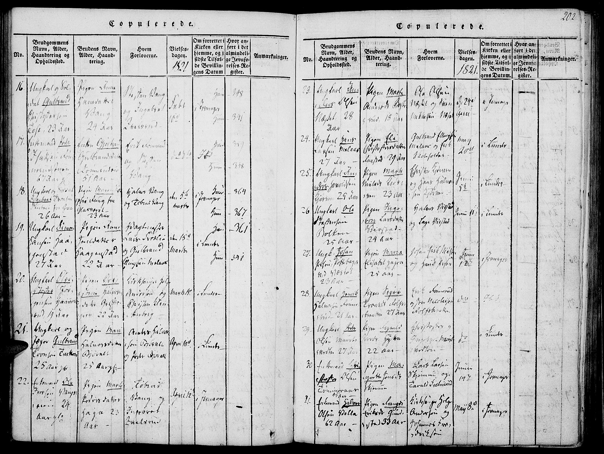 Jevnaker prestekontor, SAH/PREST-116/H/Ha/Haa/L0005: Parish register (official) no. 5, 1815-1837, p. 202
