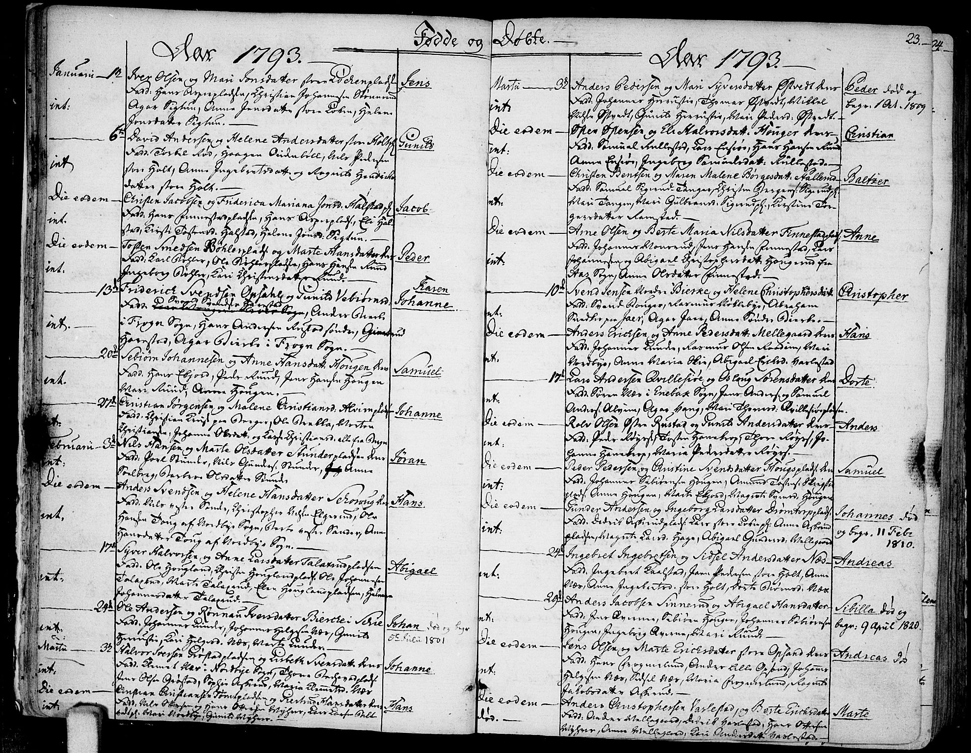 Kråkstad prestekontor Kirkebøker, SAO/A-10125a/F/Fa/L0002: Parish register (official) no. I 2, 1786-1814, p. 23
