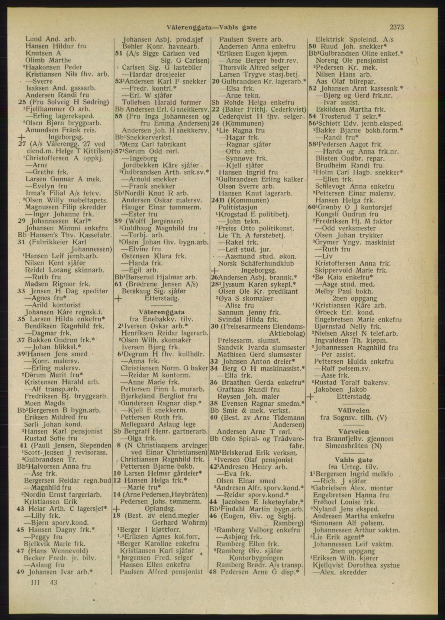 Kristiania/Oslo adressebok, PUBL/-, 1949, p. 2373
