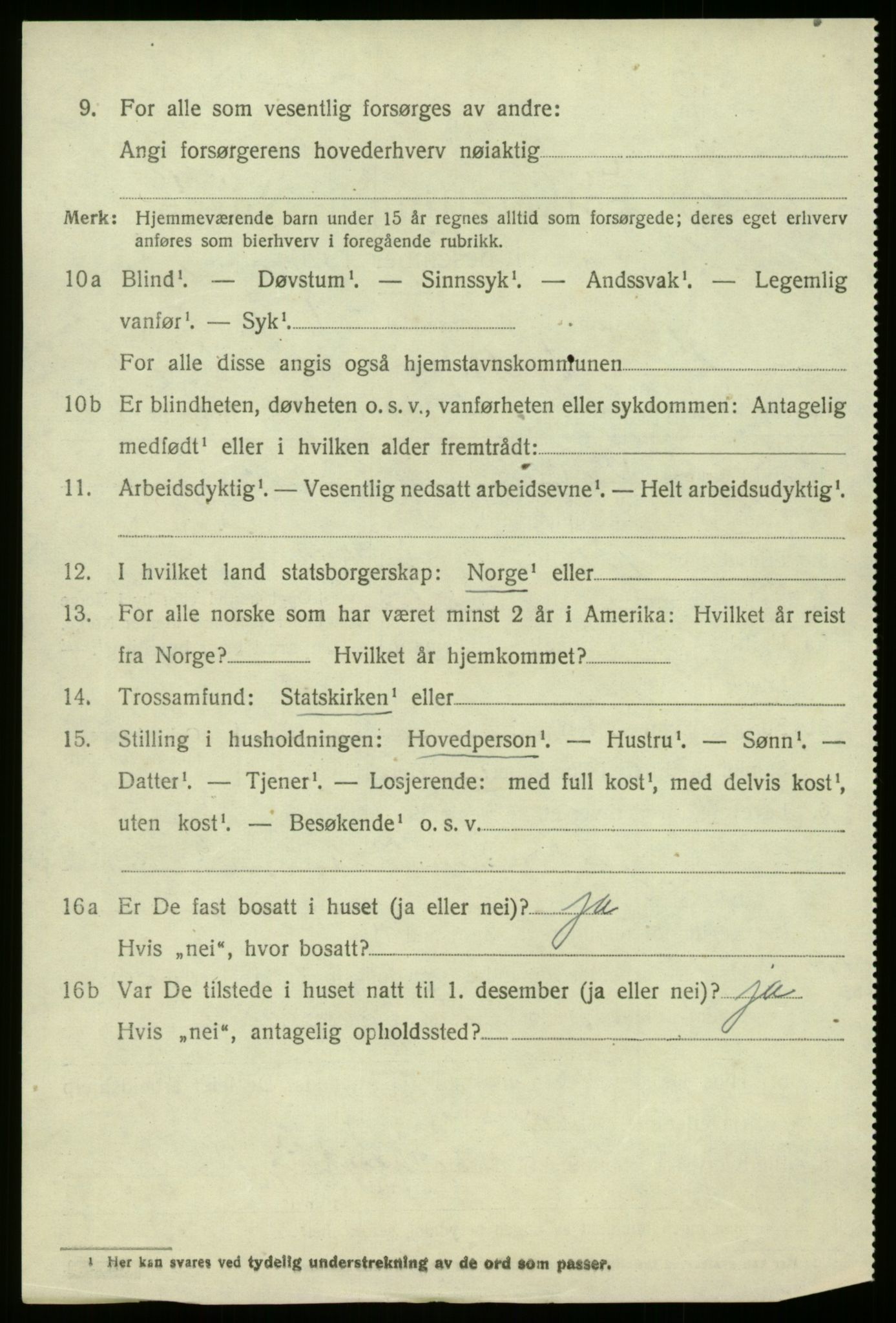 SAB, 1920 census for Fjaler, 1920, p. 3016