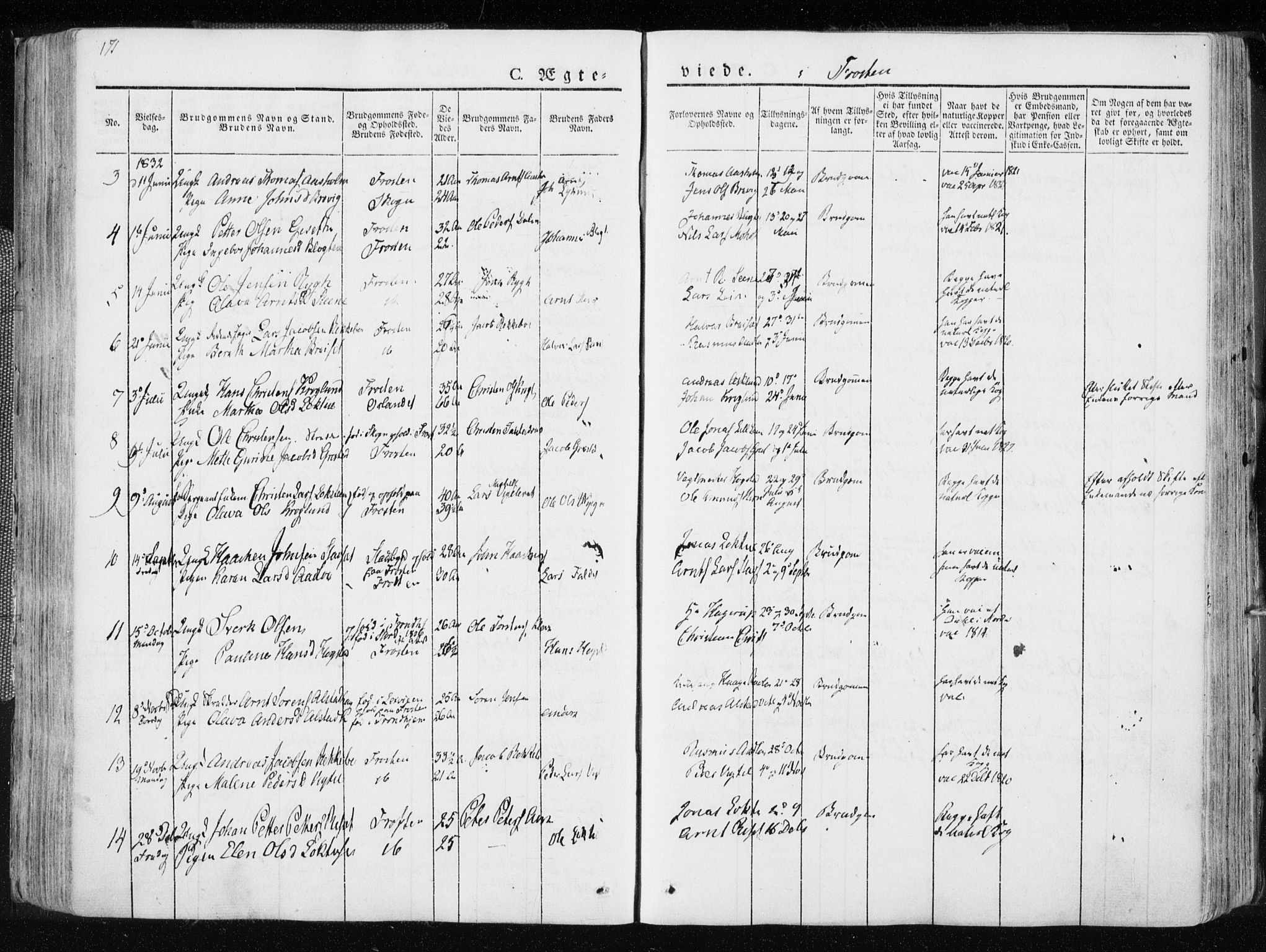 Ministerialprotokoller, klokkerbøker og fødselsregistre - Nord-Trøndelag, SAT/A-1458/713/L0114: Parish register (official) no. 713A05, 1827-1839, p. 171