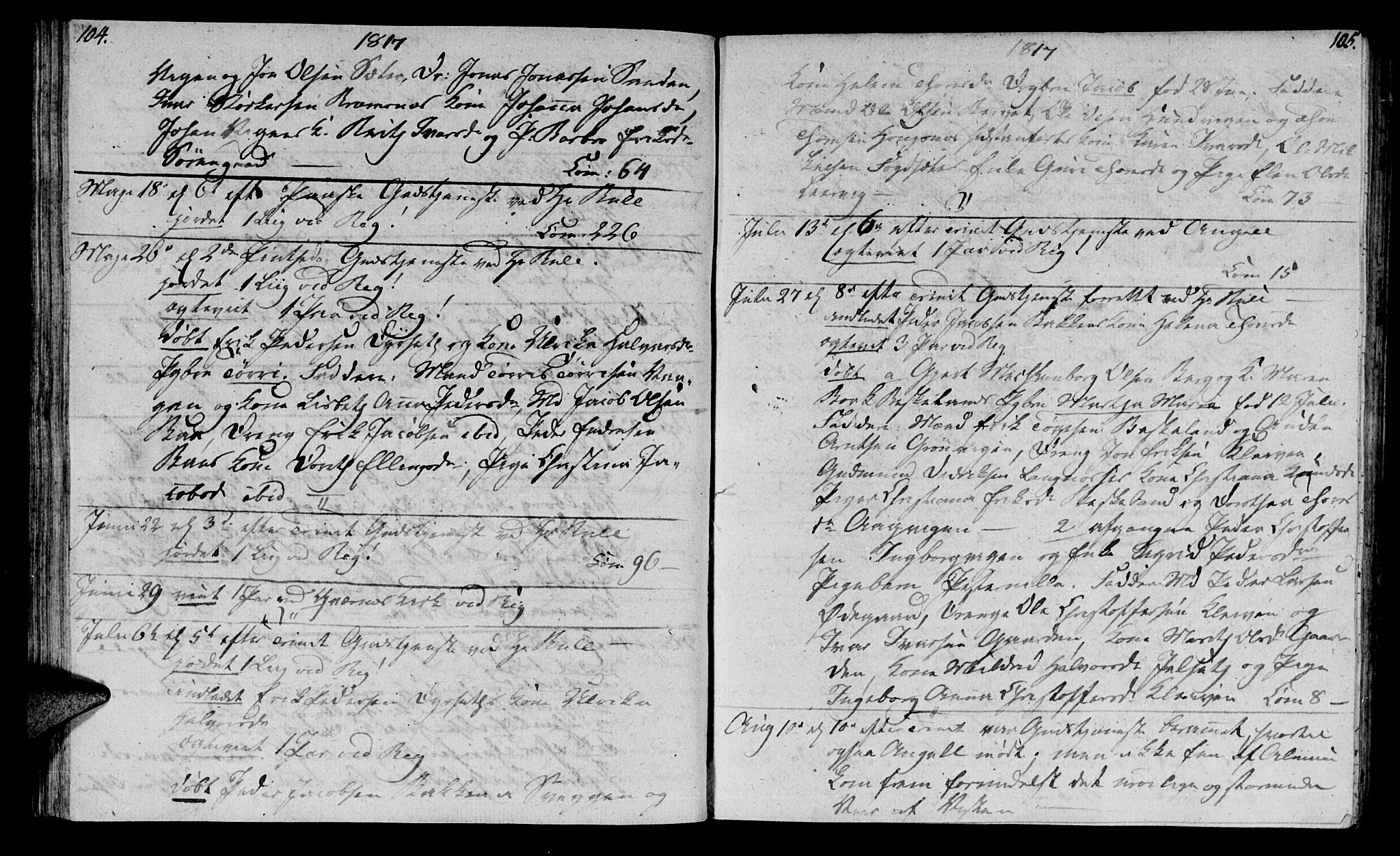 Ministerialprotokoller, klokkerbøker og fødselsregistre - Møre og Romsdal, AV/SAT-A-1454/569/L0817: Parish register (official) no. 569A03, 1805-1819, p. 104-105