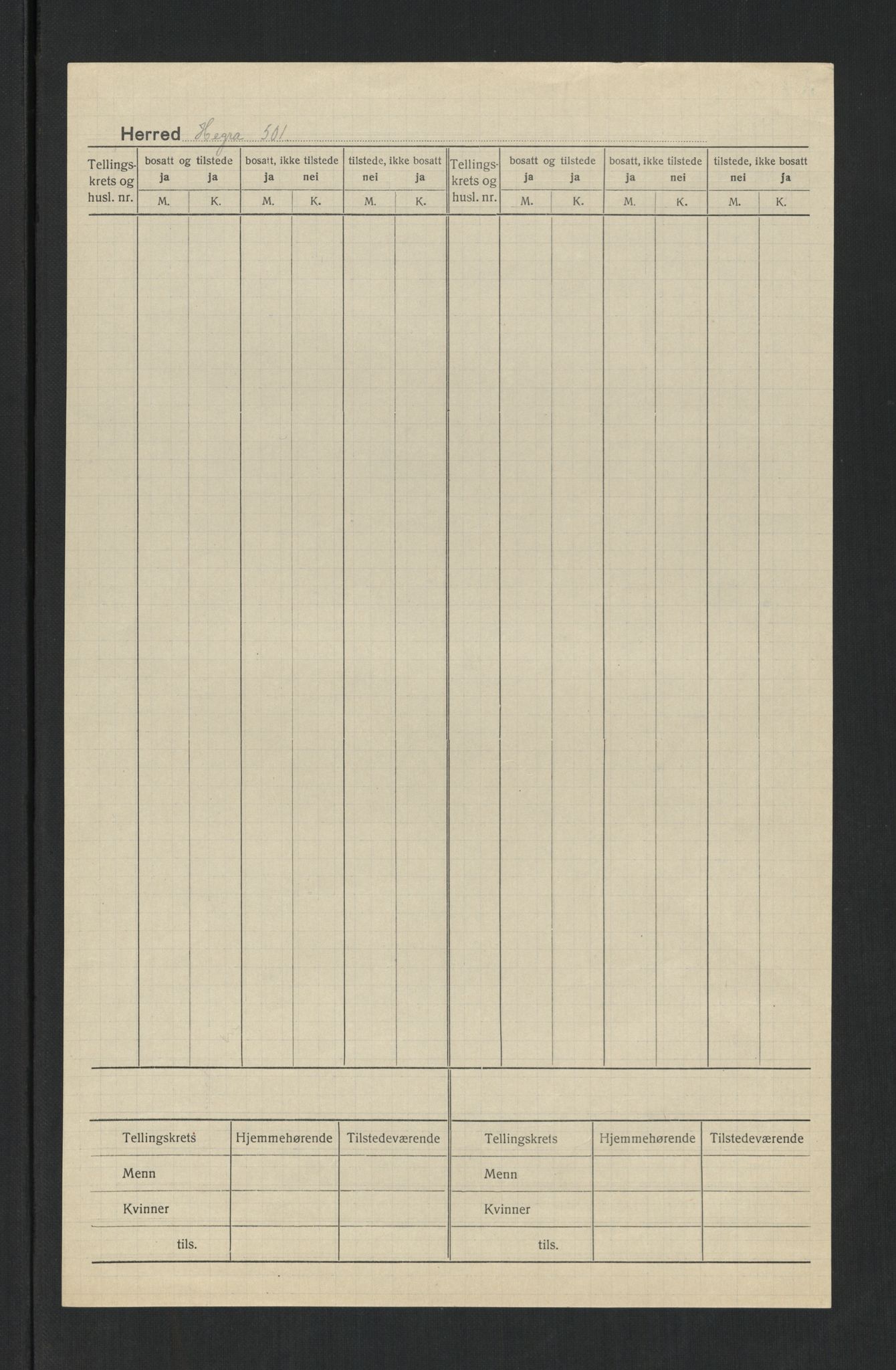 SAT, 1920 census for Hegra, 1920, p. 3