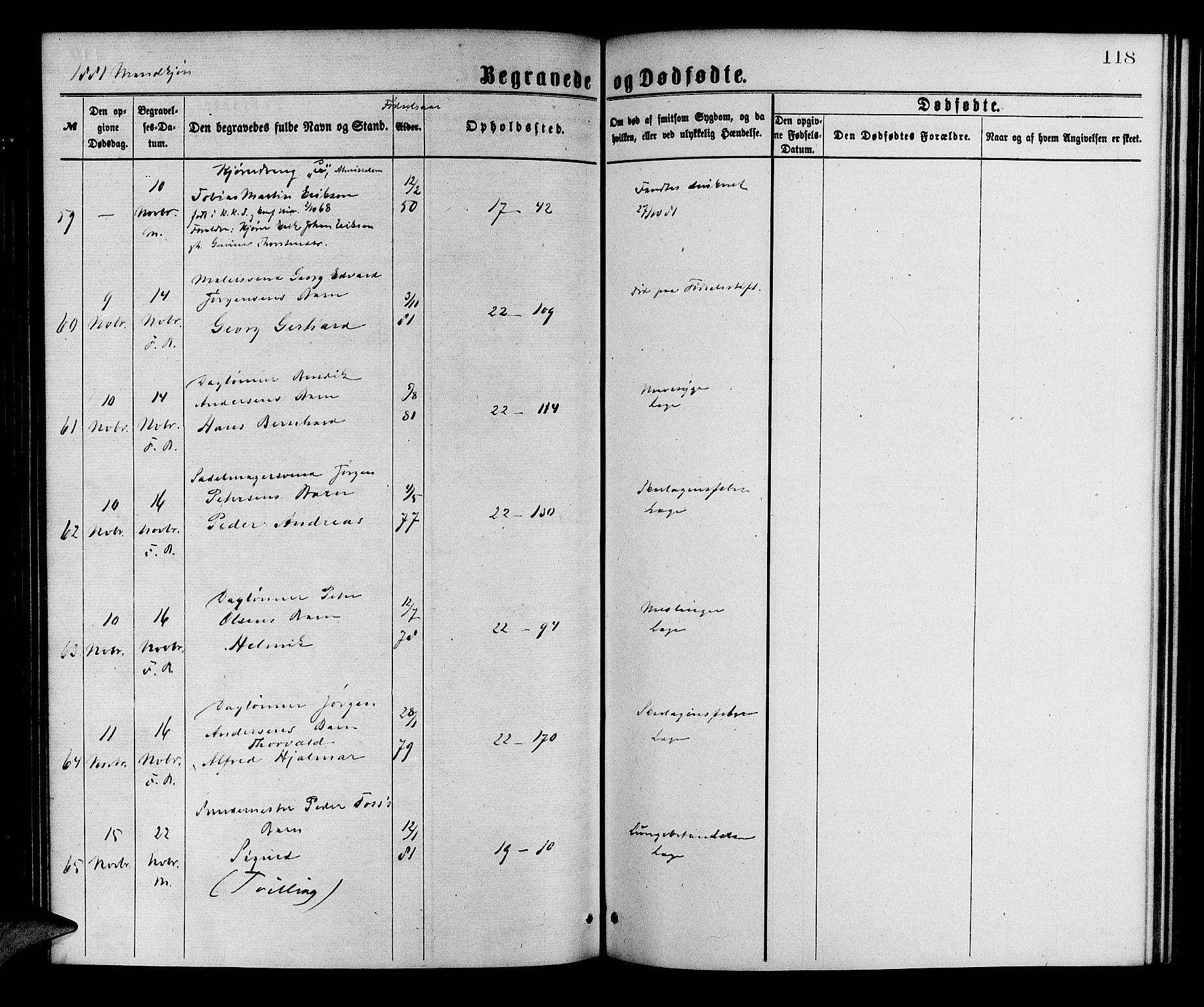 Korskirken sokneprestembete, AV/SAB-A-76101/H/Hab: Parish register (copy) no. E 3, 1871-1883, p. 118