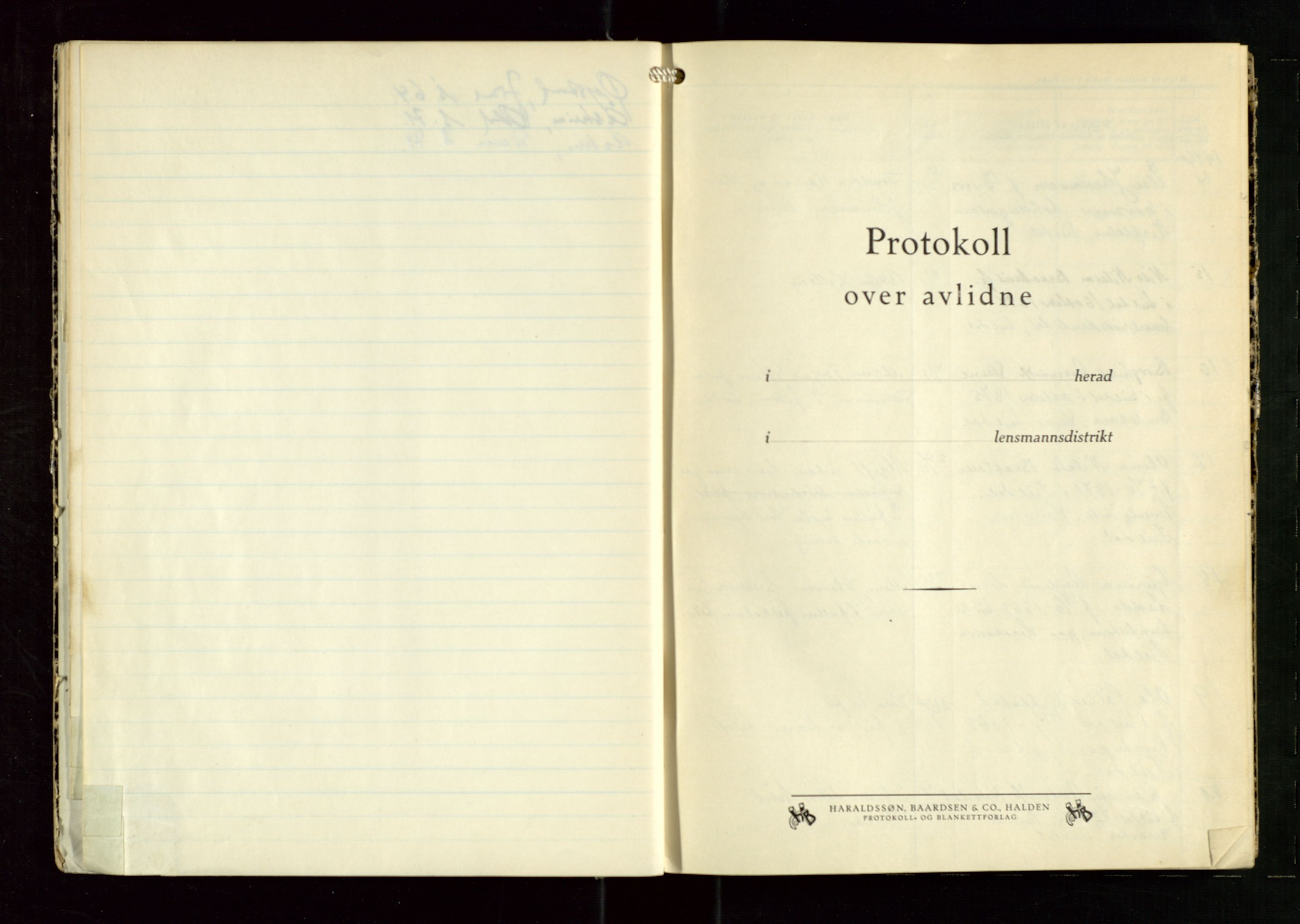 Suldal lensmannskontor, SAST/A-100419/Gga/L0002: "Dødsfallprotokol", 1946-1964