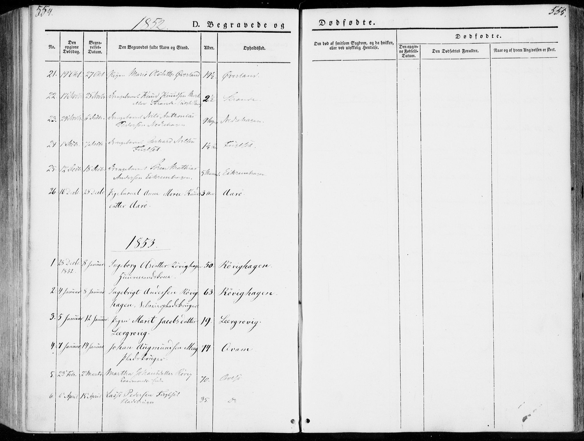 Ministerialprotokoller, klokkerbøker og fødselsregistre - Møre og Romsdal, AV/SAT-A-1454/555/L0653: Parish register (official) no. 555A04, 1843-1869, p. 554-555