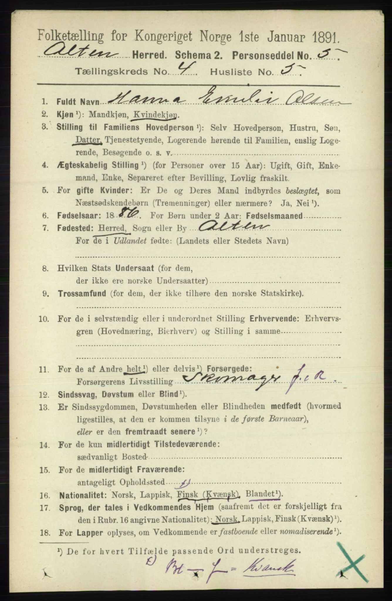 RA, 1891 census for 2012 Alta, 1891, p. 1385