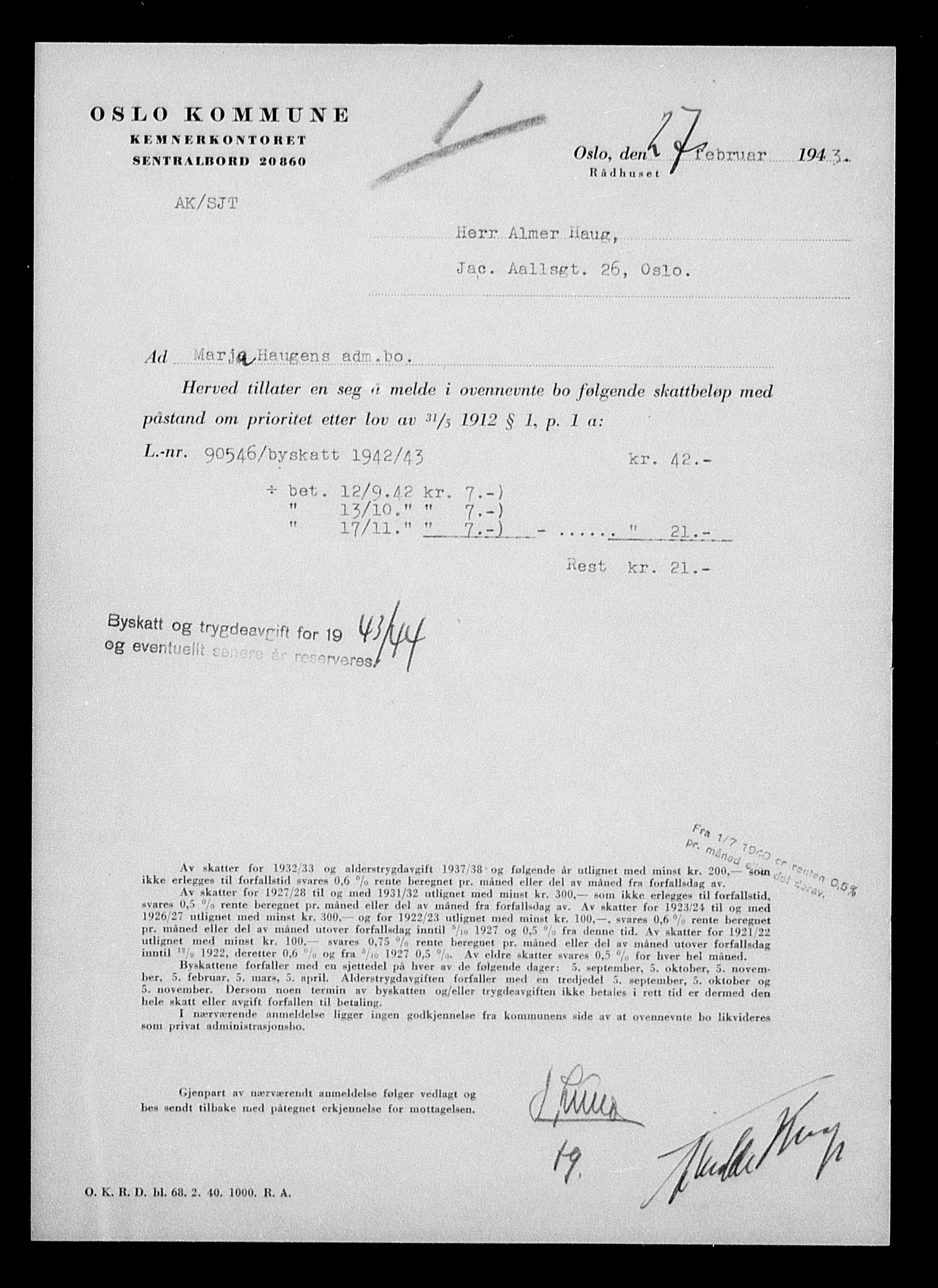 Justisdepartementet, Tilbakeføringskontoret for inndratte formuer, AV/RA-S-1564/H/Hc/Hcc/L0942: --, 1945-1947, p. 920