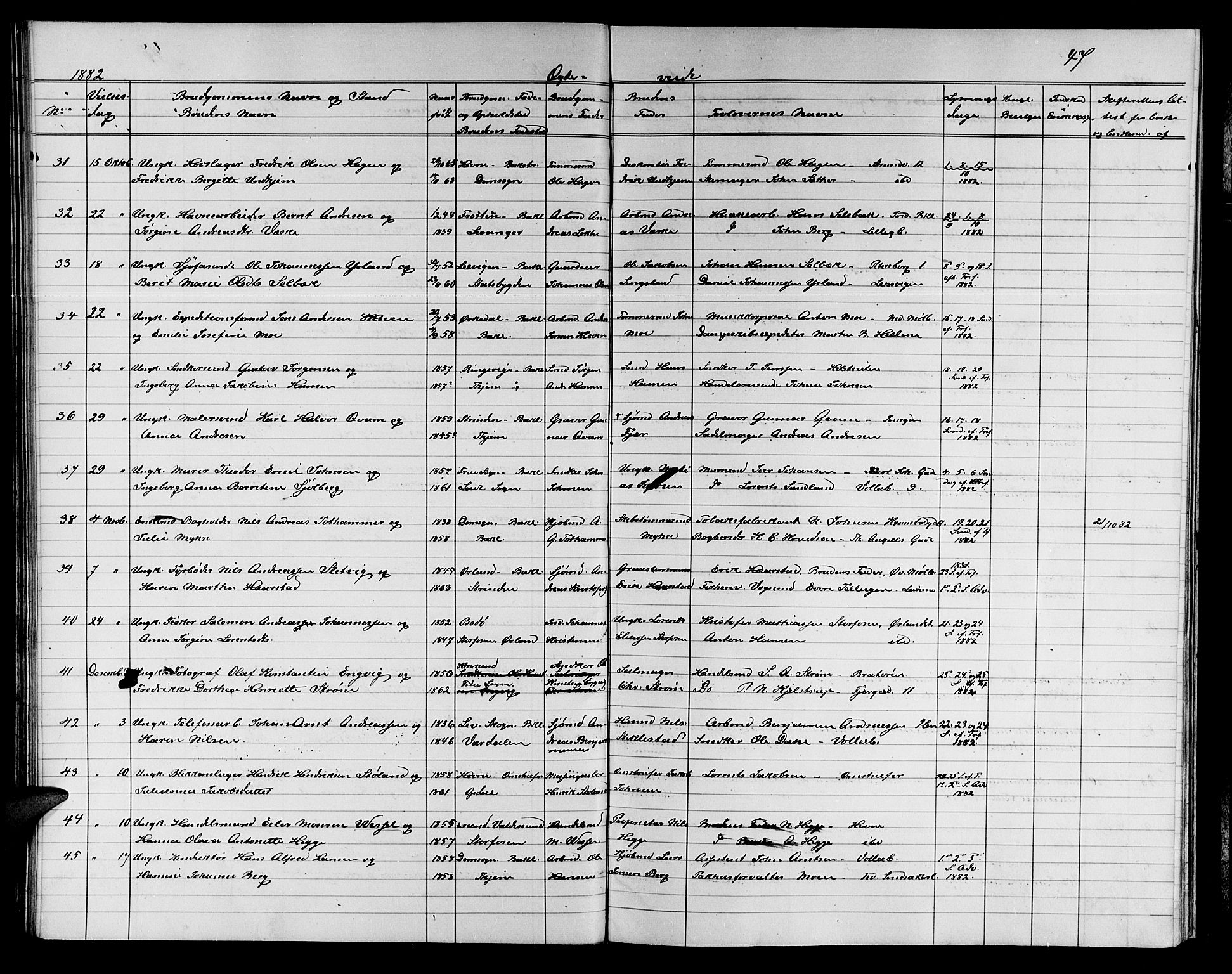 Ministerialprotokoller, klokkerbøker og fødselsregistre - Sør-Trøndelag, SAT/A-1456/604/L0221: Parish register (copy) no. 604C04, 1870-1885, p. 47