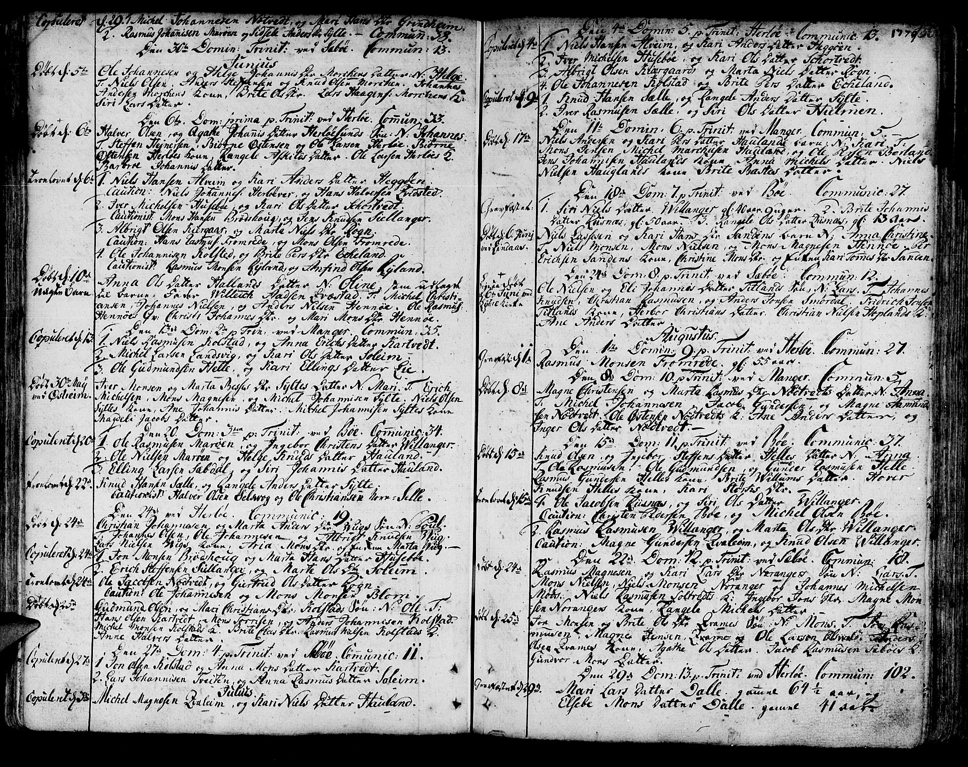 Manger sokneprestembete, AV/SAB-A-76801/H/Haa: Parish register (official) no. A 1, 1759-1791, p. 136