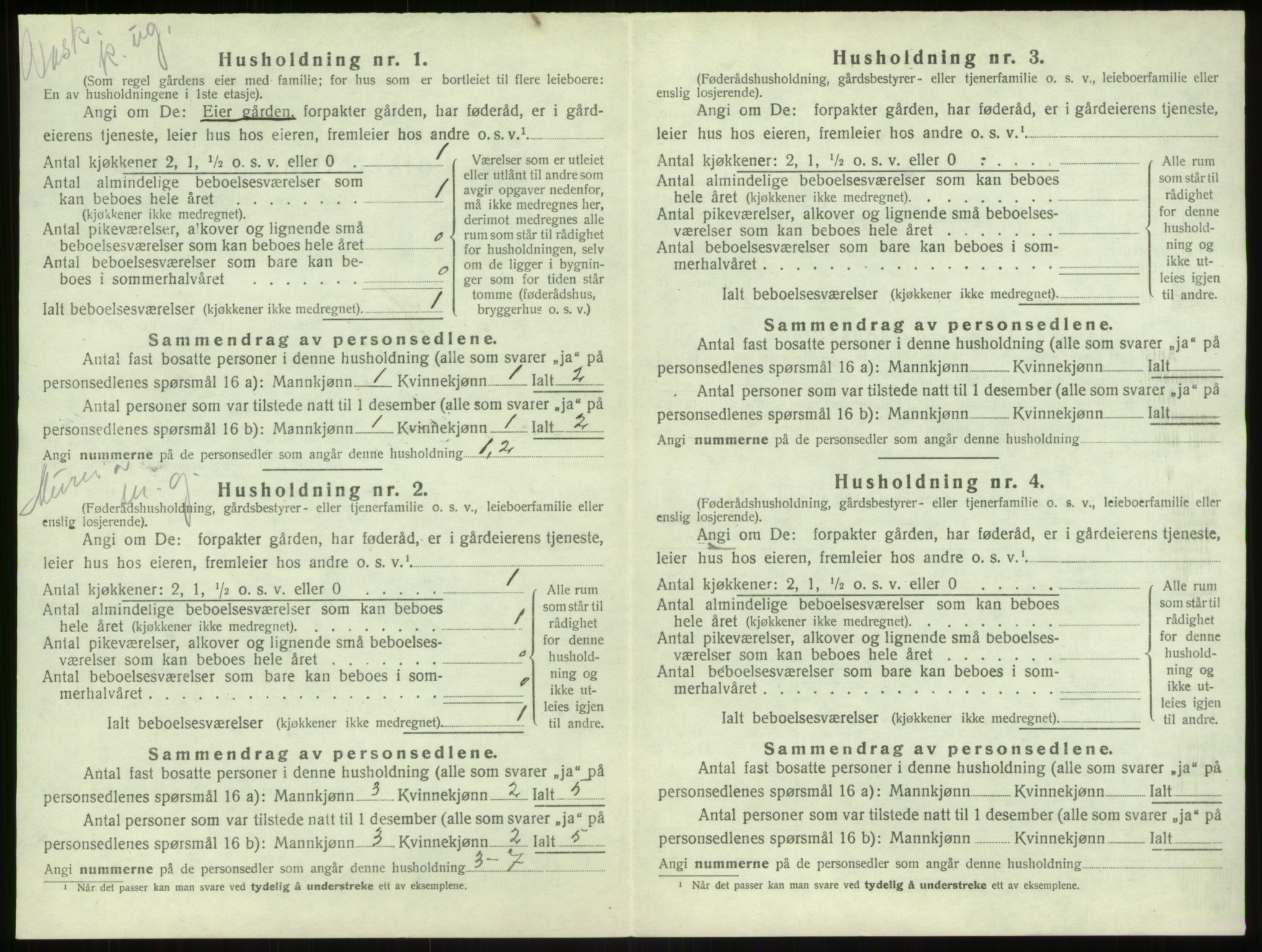 SAB, 1920 census for Haus, 1920, p. 1682