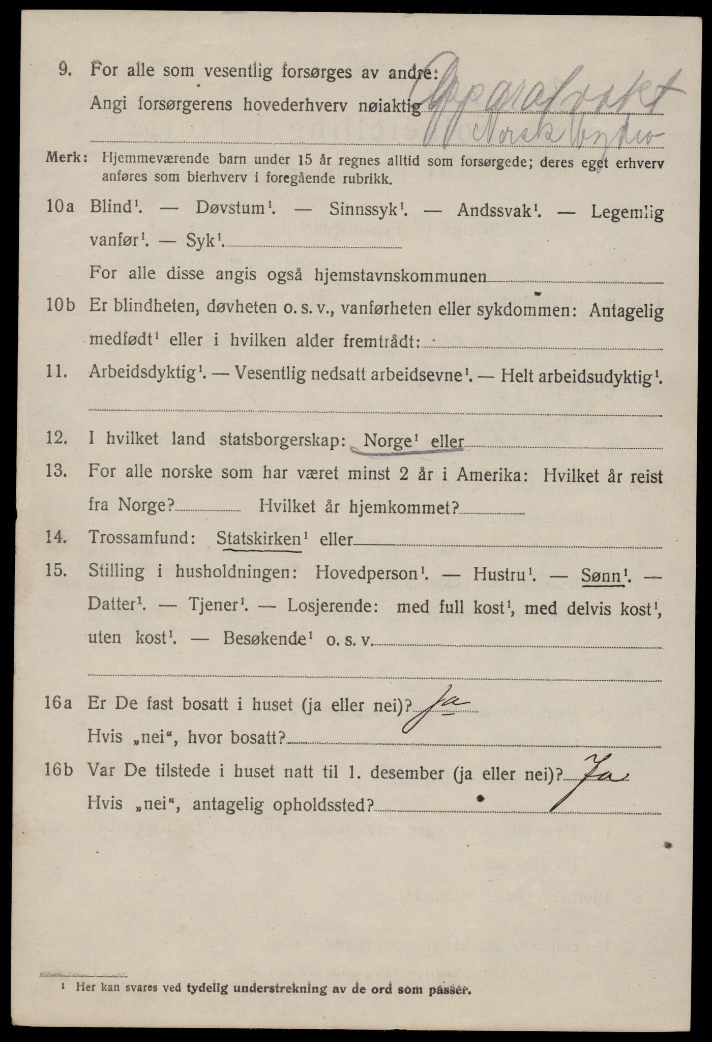 SAKO, 1920 census for Tinn, 1920, p. 12457