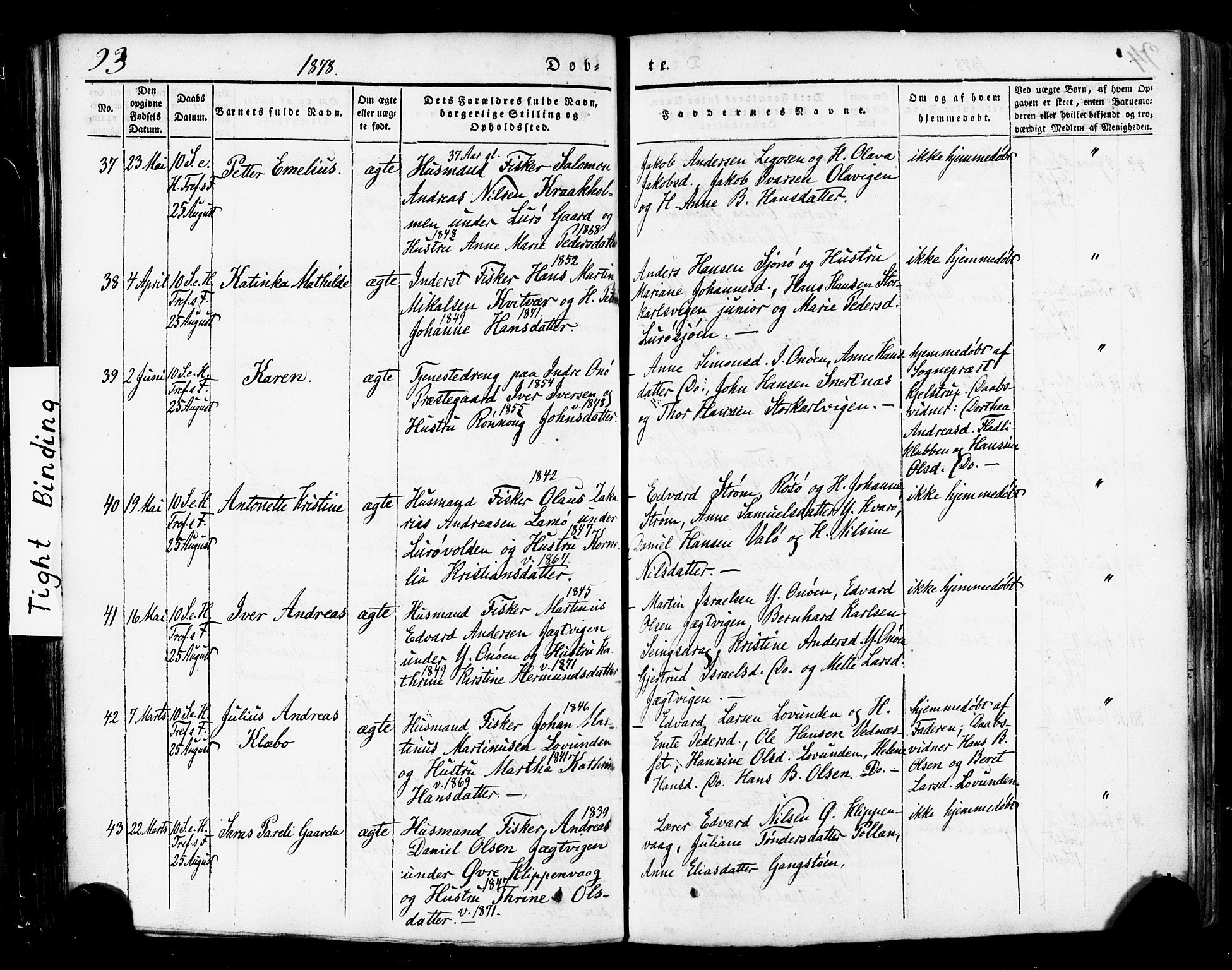 Ministerialprotokoller, klokkerbøker og fødselsregistre - Nordland, AV/SAT-A-1459/839/L0567: Parish register (official) no. 839A04, 1863-1879, p. 93