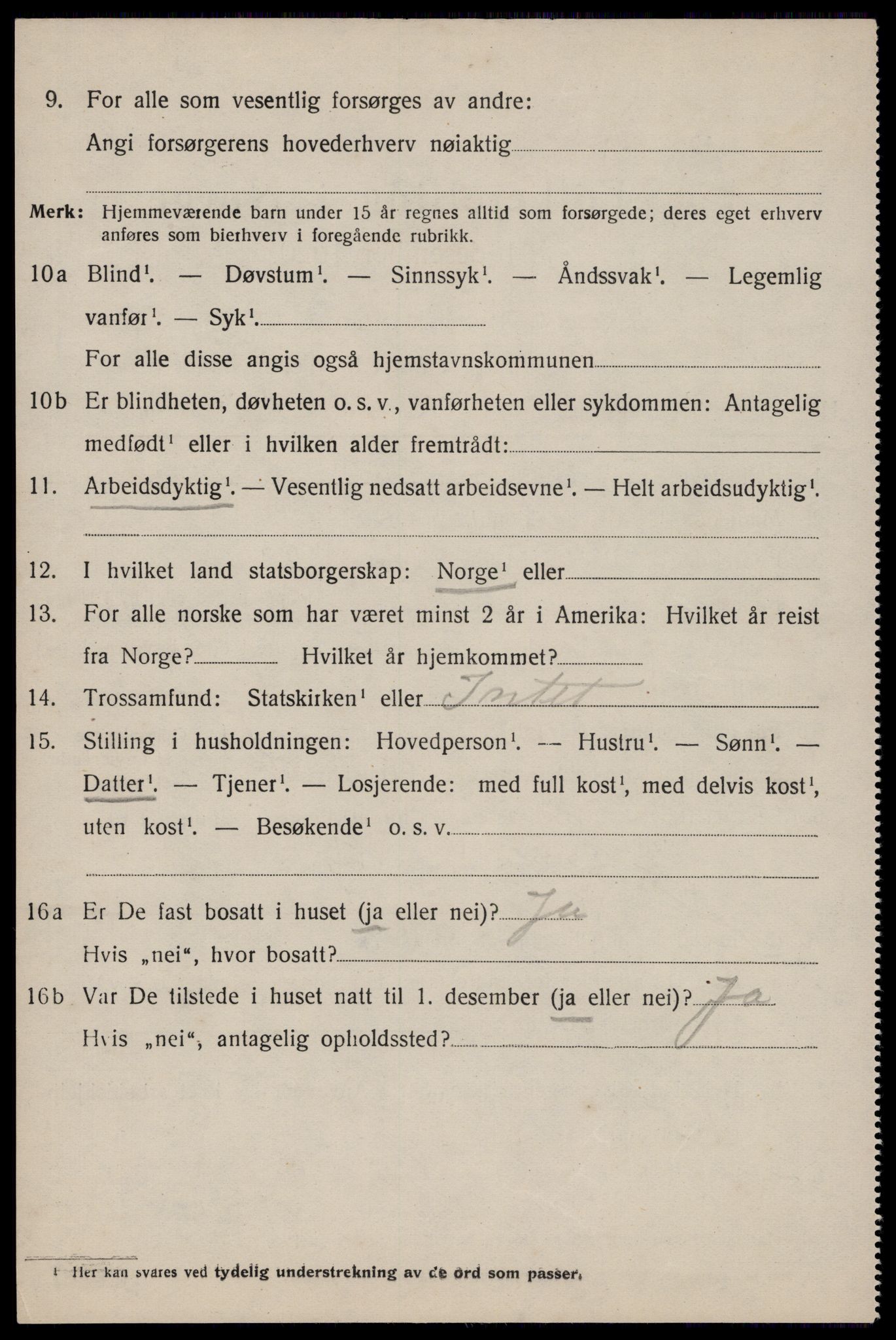 SAST, 1920 census for Bjerkreim, 1920, p. 3063