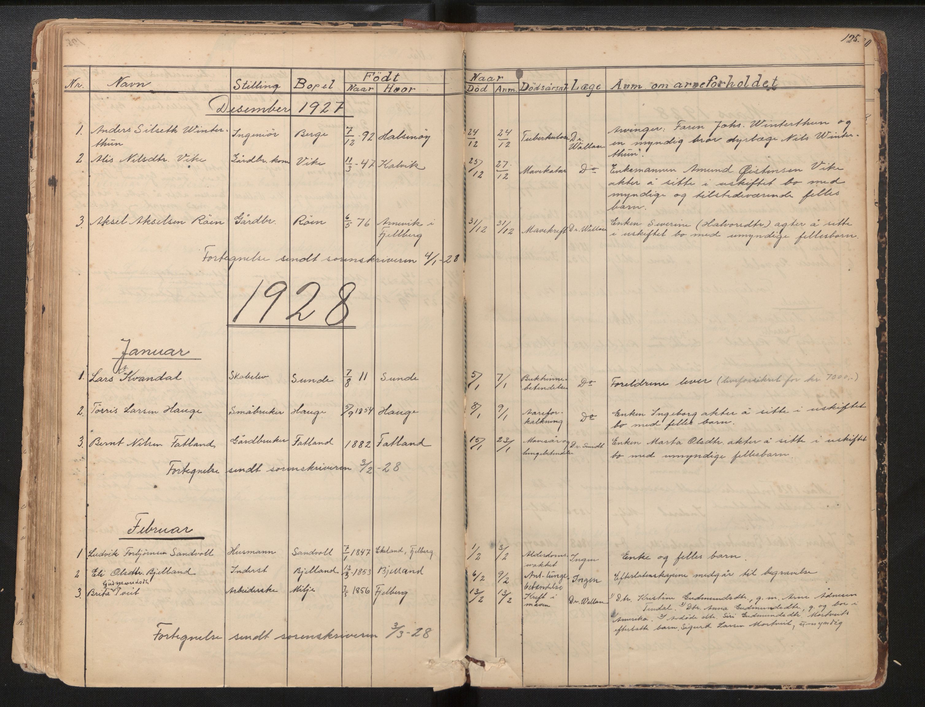 Lensmannen i Skånevik, AV/SAB-A-34901/0006/L0010: Dødsfallprotokoll, 1863-1931, p. 125