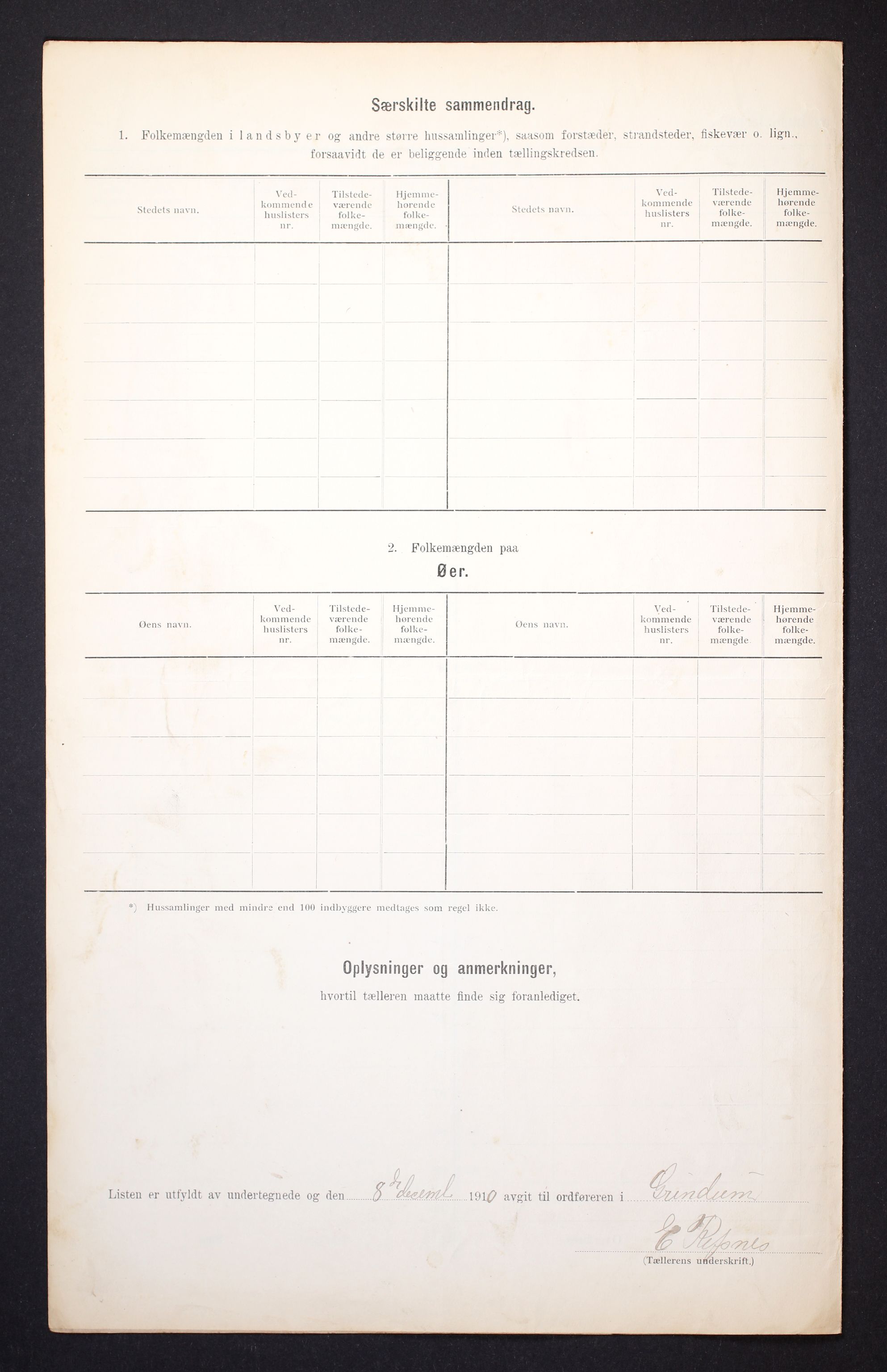 RA, 1910 census for Grindheim, 1910, p. 5