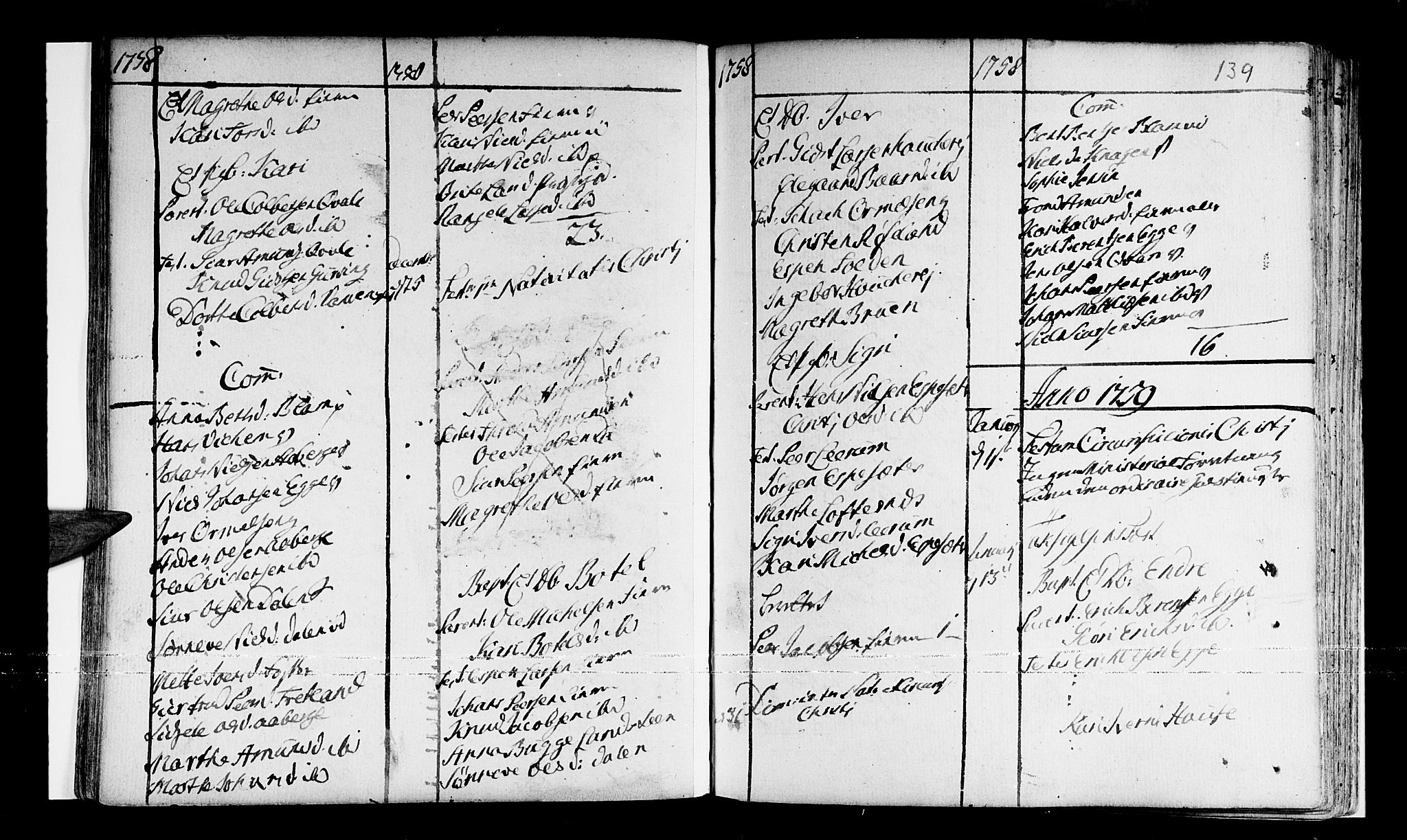 Sogndal sokneprestembete, AV/SAB-A-81301/H/Haa/Haaa/L0003: Parish register (official) no. A 3, 1747-1768, p. 139