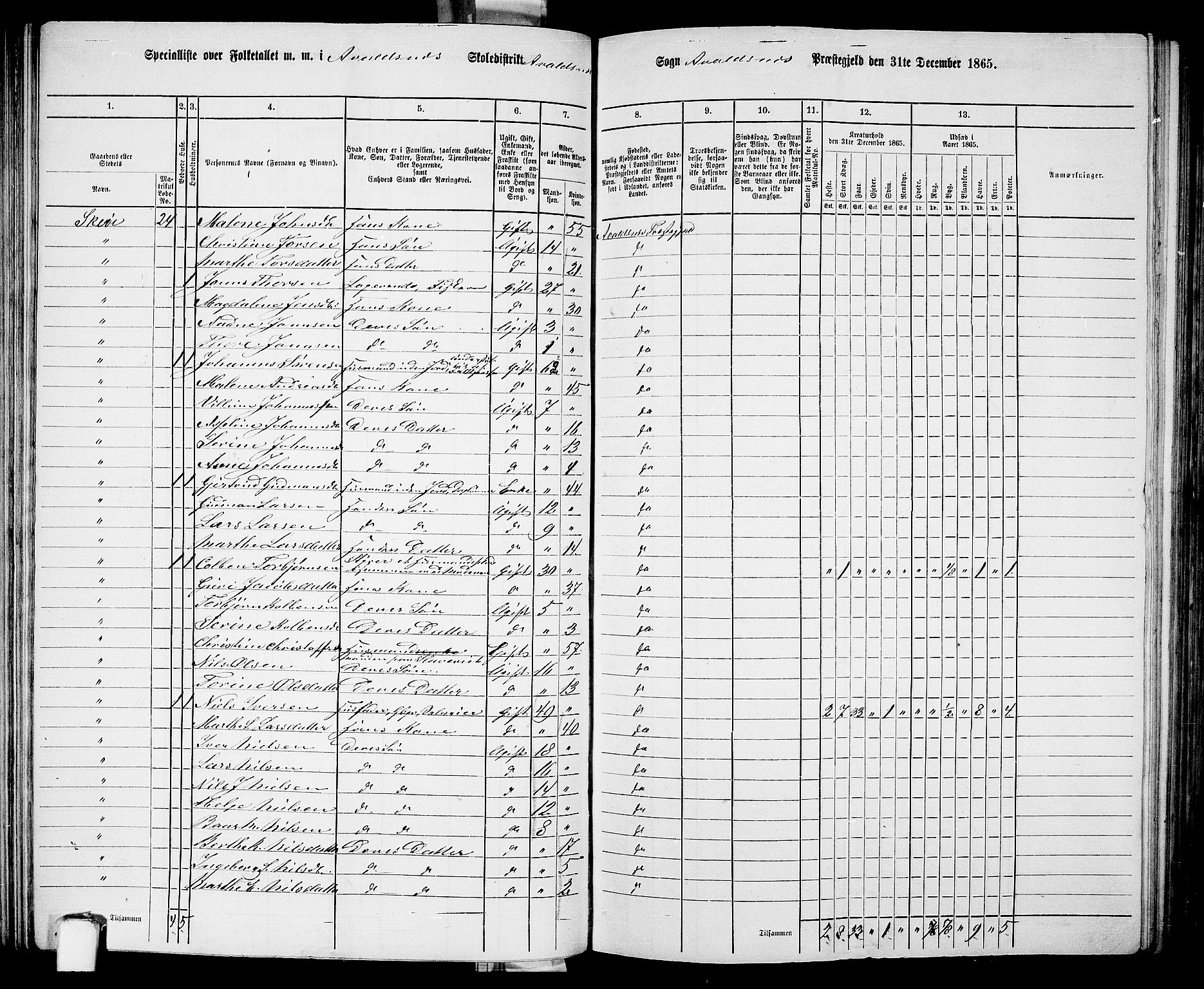 RA, 1865 census for Avaldsnes, 1865, p. 104