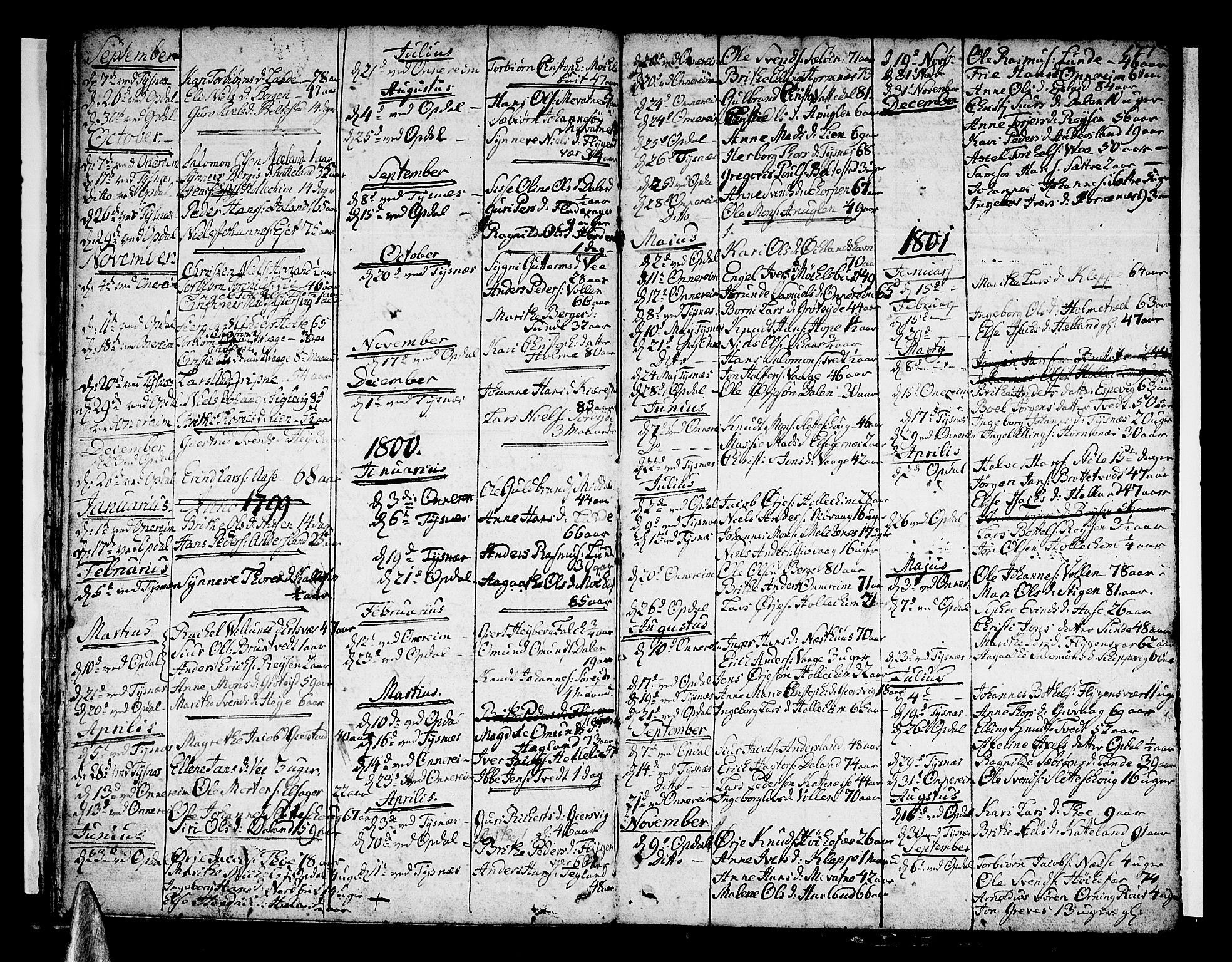 Tysnes sokneprestembete, AV/SAB-A-78601/H/Haa: Parish register (official) no. A 2 /1, 1732-1804, p. 177