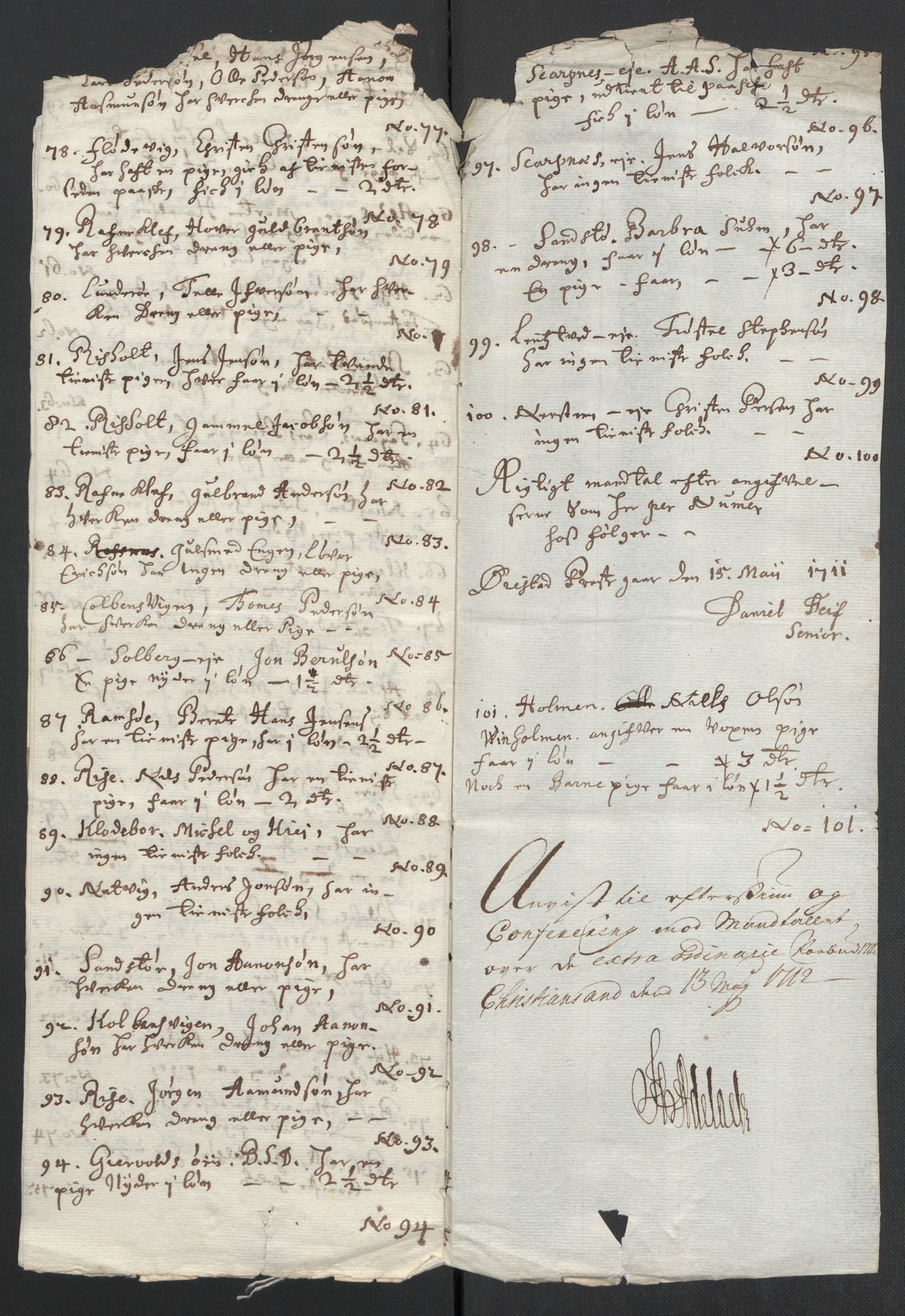 Rentekammeret inntil 1814, Reviderte regnskaper, Fogderegnskap, AV/RA-EA-4092/R39/L2319: Fogderegnskap Nedenes, 1710-1711, p. 648