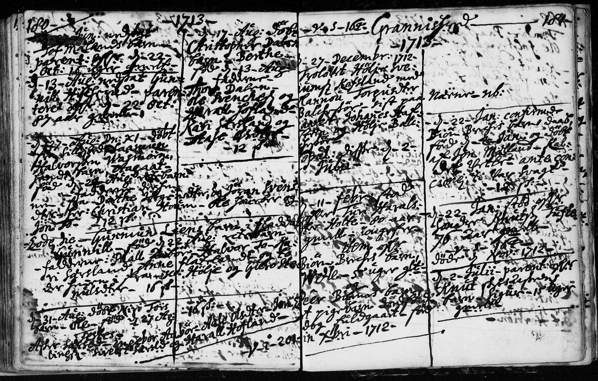 Hjartdal kirkebøker, AV/SAKO-A-270/F/Fa/L0001: Parish register (official) no. I 1, 1685-1714, p. 180-181