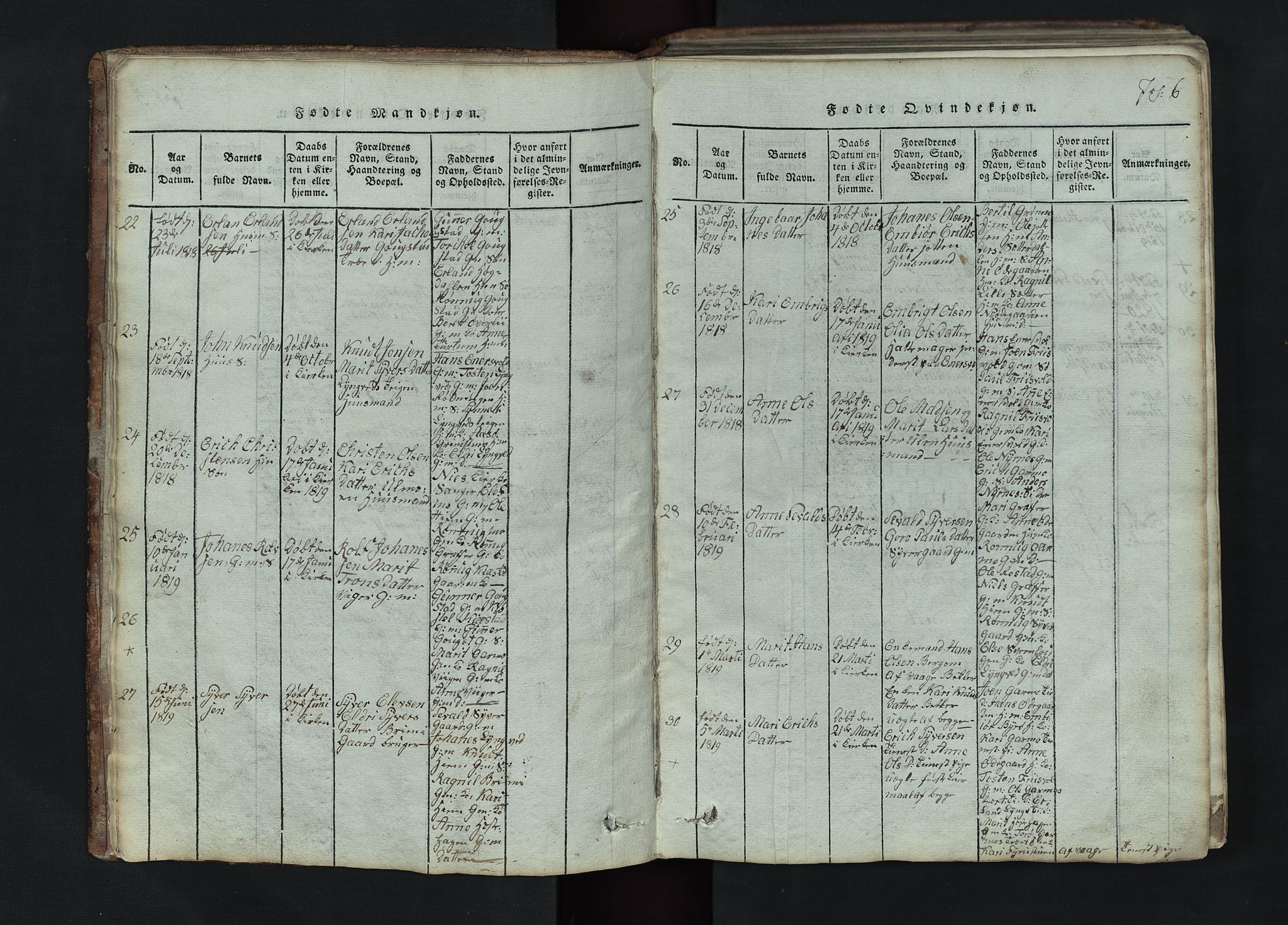 Lom prestekontor, SAH/PREST-070/L/L0002: Parish register (copy) no. 2, 1815-1844, p. 6