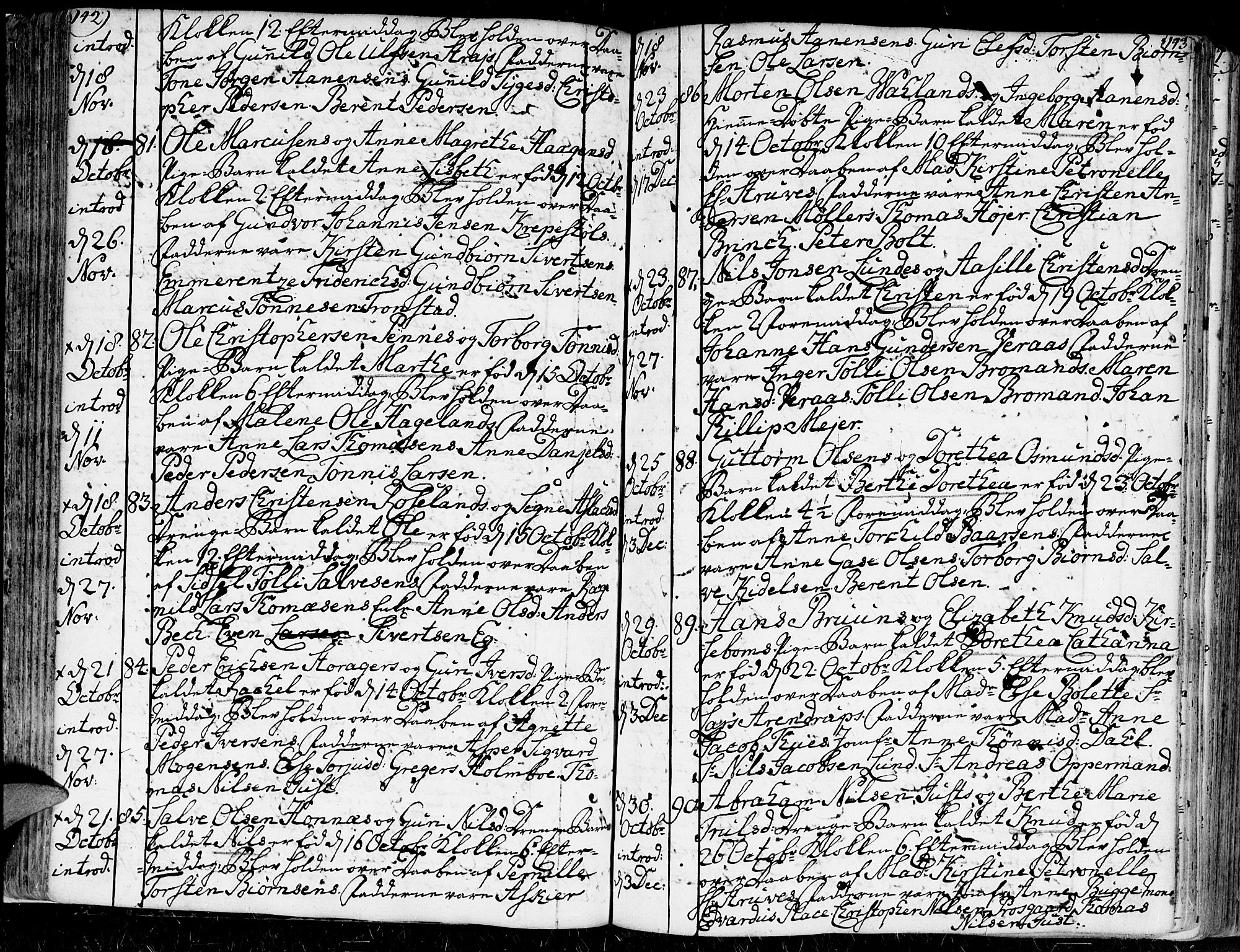 Kristiansand domprosti, AV/SAK-1112-0006/F/Fa/L0002: Parish register (official) no. A 2, 1755-1778, p. 142-143